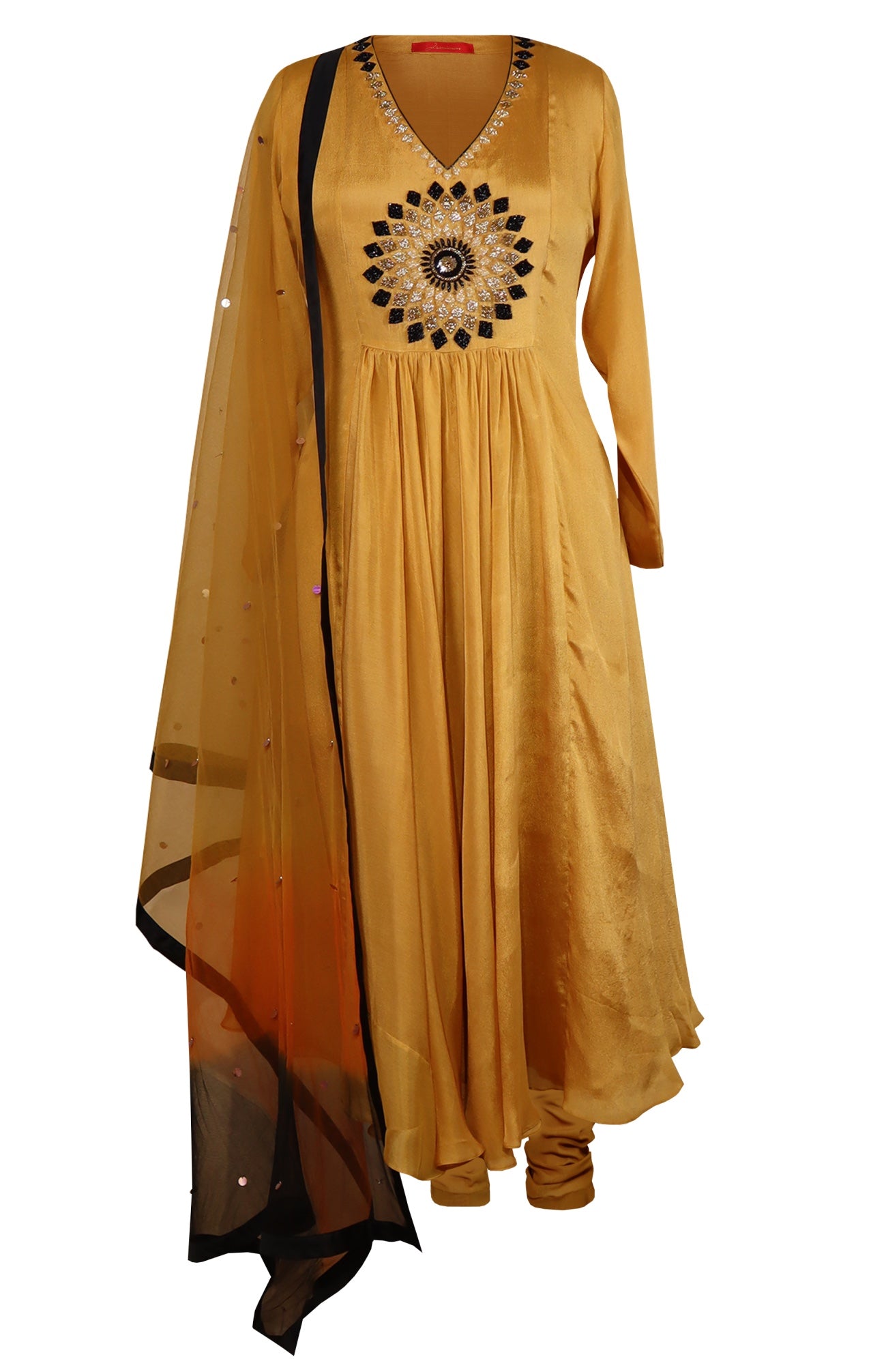 Chiffon Anarkali With Ombré Dupatta