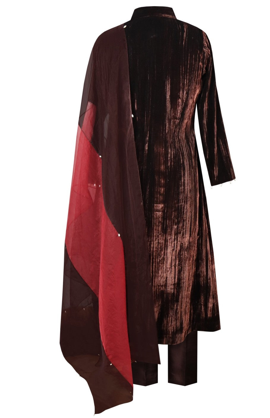 Grape Vine Crinkled Velvet Suit