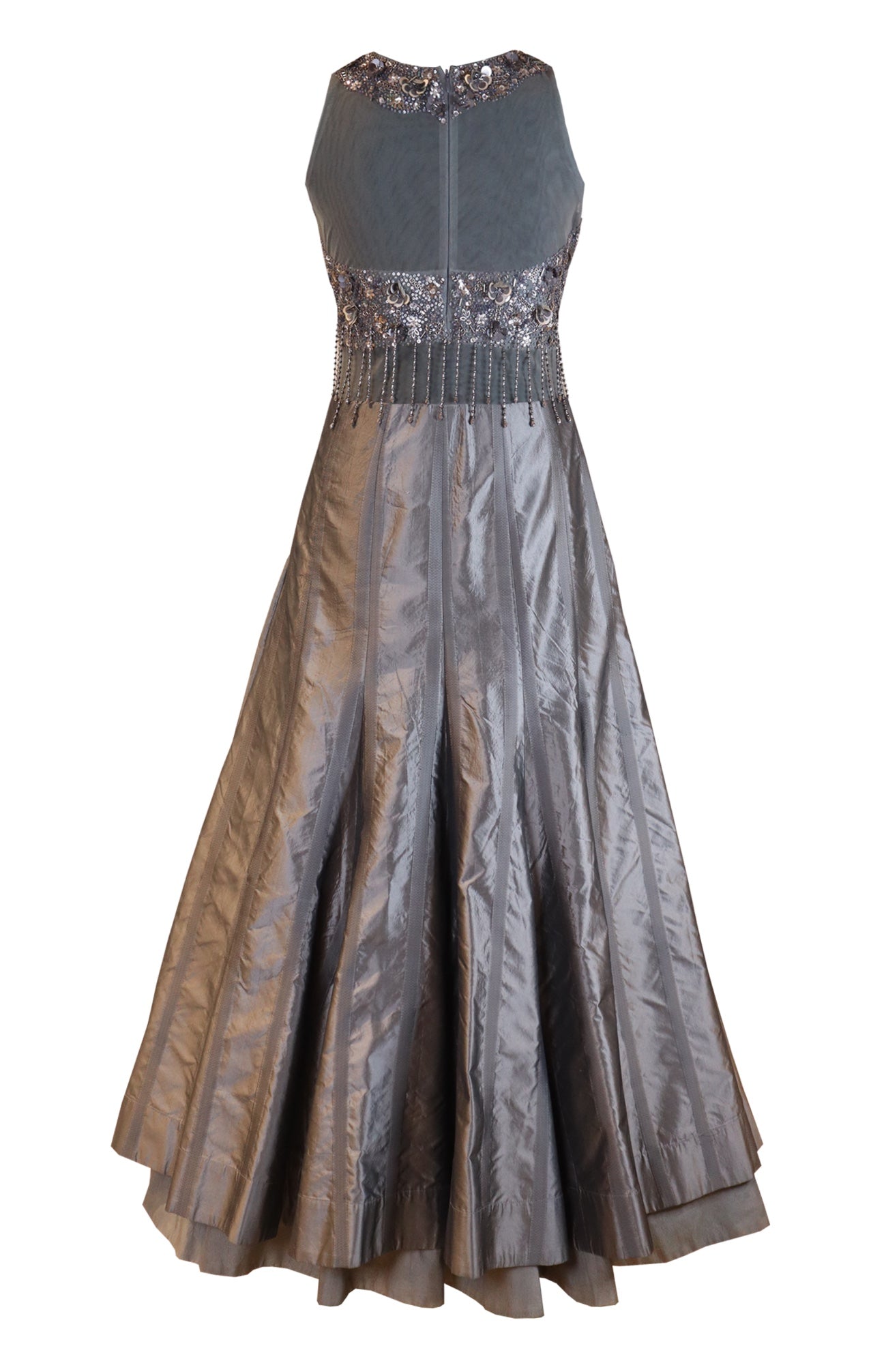 Mikado Silk Gown - GREY
