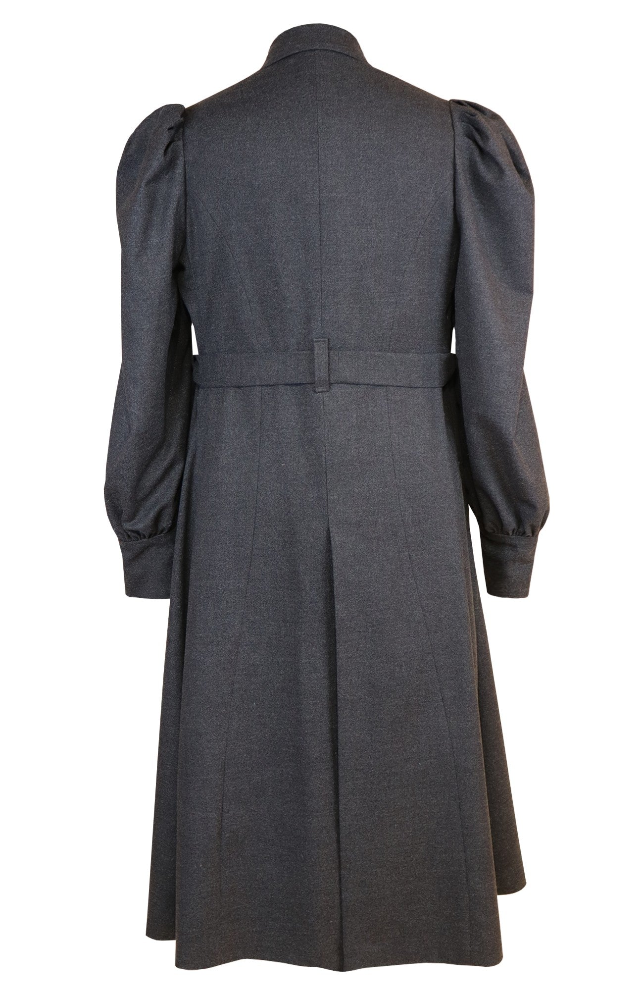 Grey Trench With Balloon Sleeves