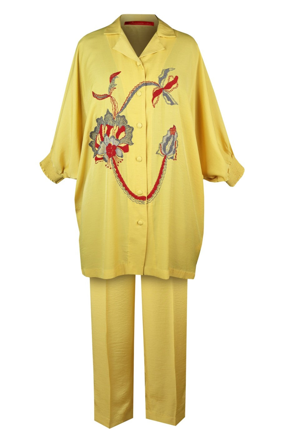 Hibiscus Batwing Co-ord Set - BUTTER YELLOW