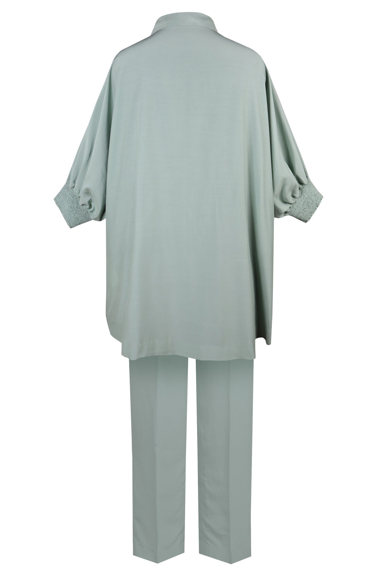 Hibiscus Batwing Co-ord Set - SAGE GREEN
