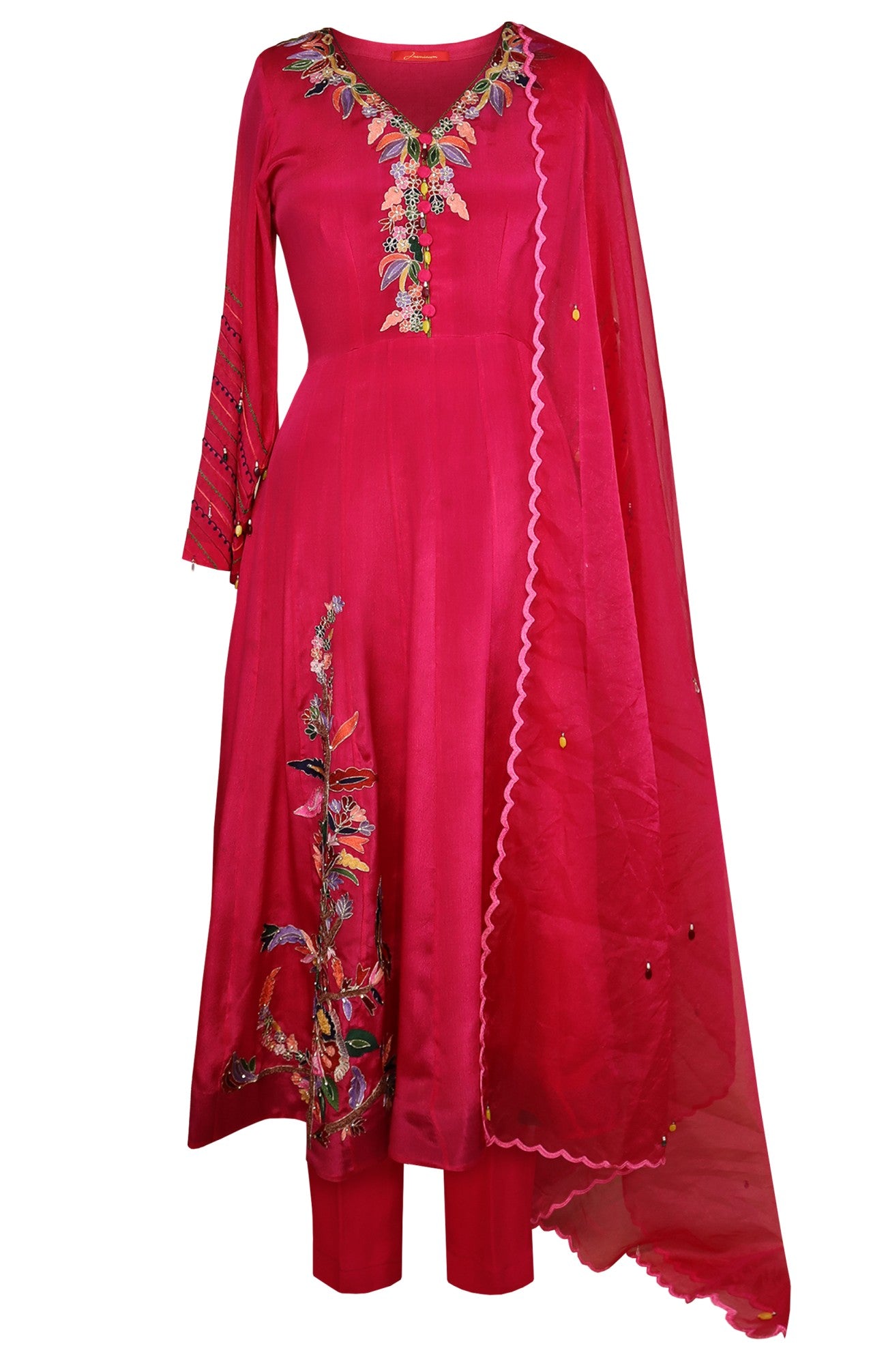 Chiffon Anarkali With Aari Embroidery