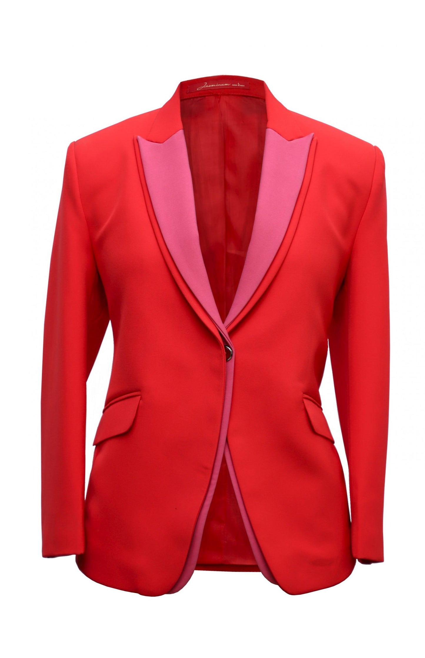Red Double Collar Blazer