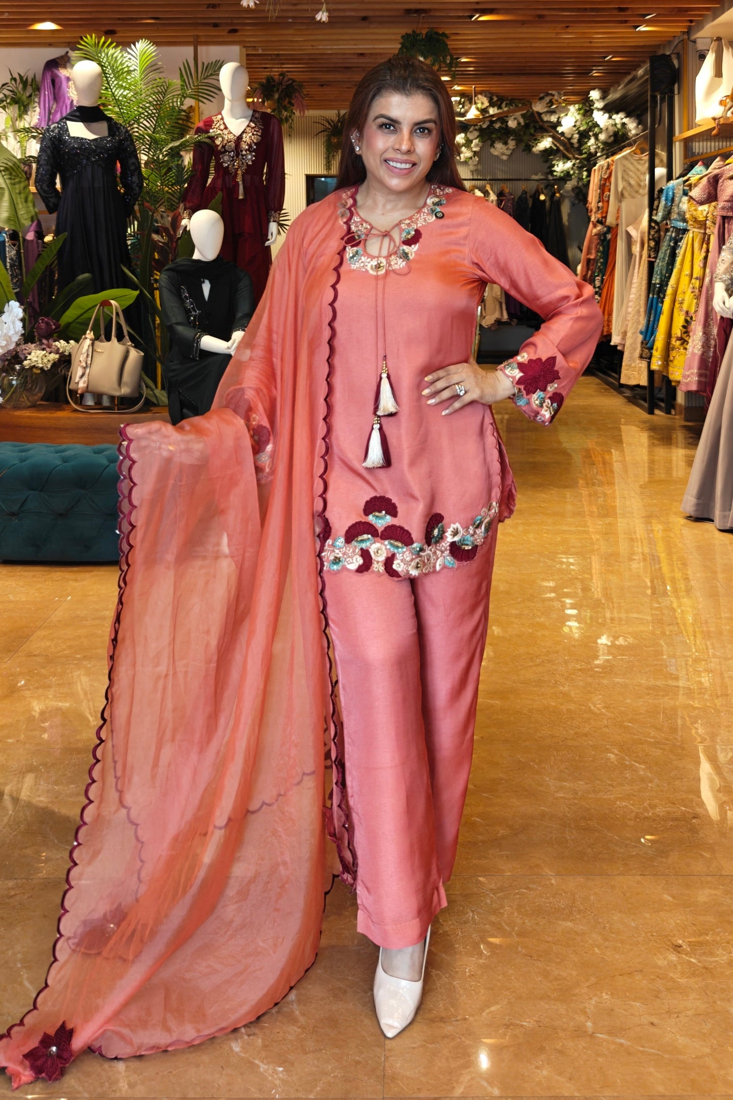 Oysters Short Suit - OLD ROSE
