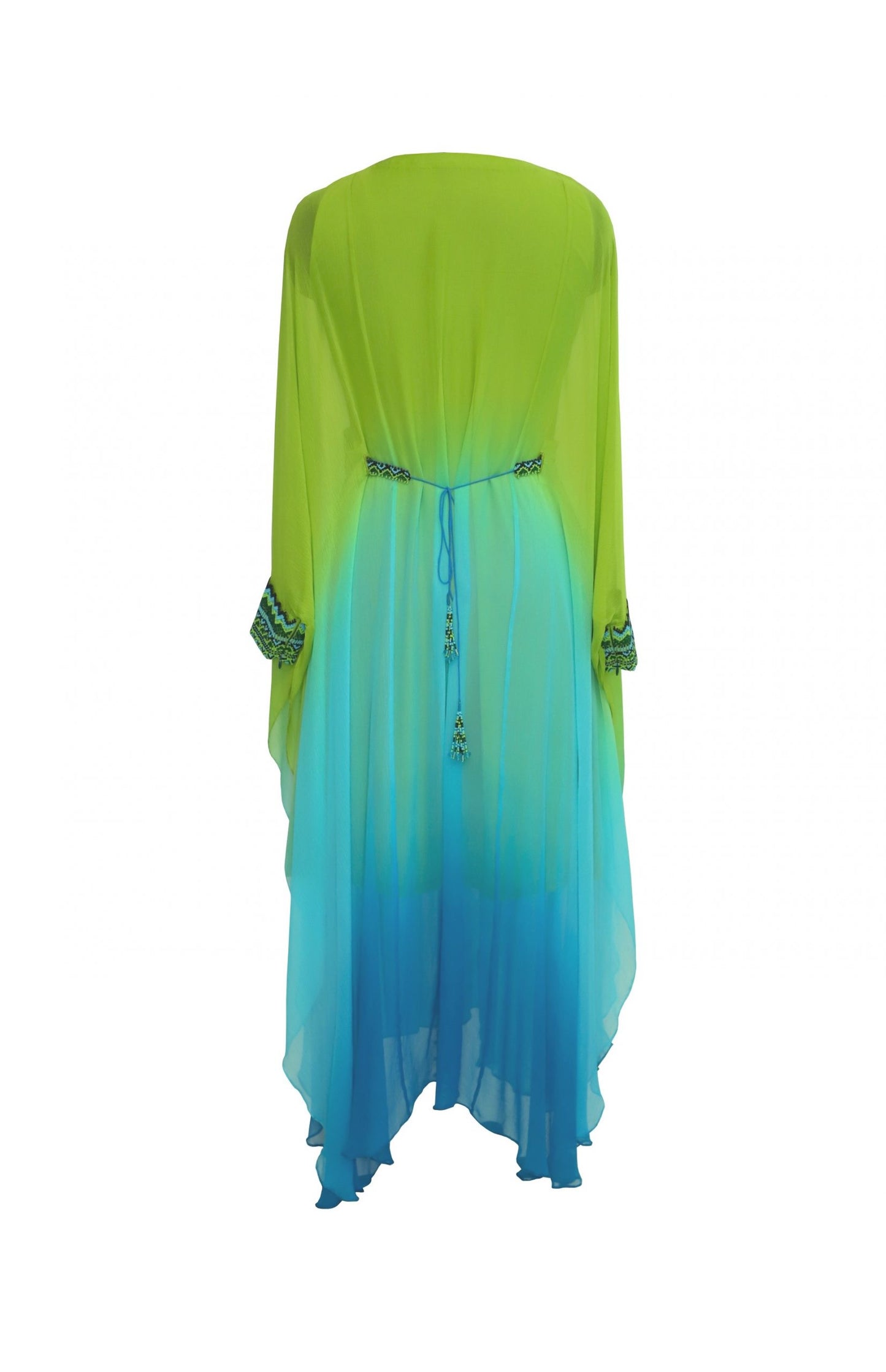 Ombré Chiffon Beaded Kaftan - MACAW