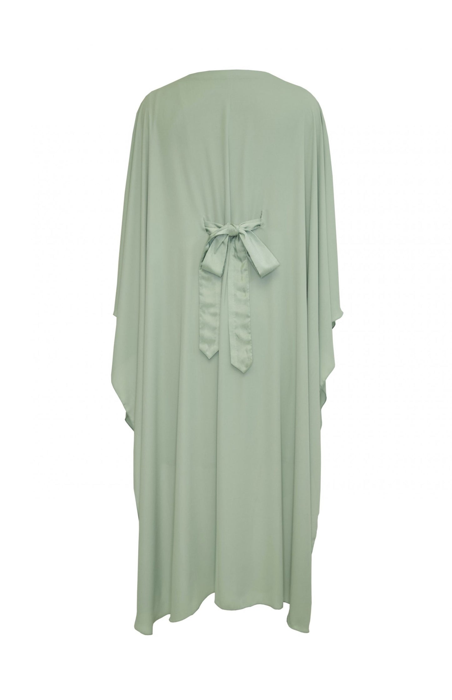 Mint Green Georgette Kaftan With 3D Flowers