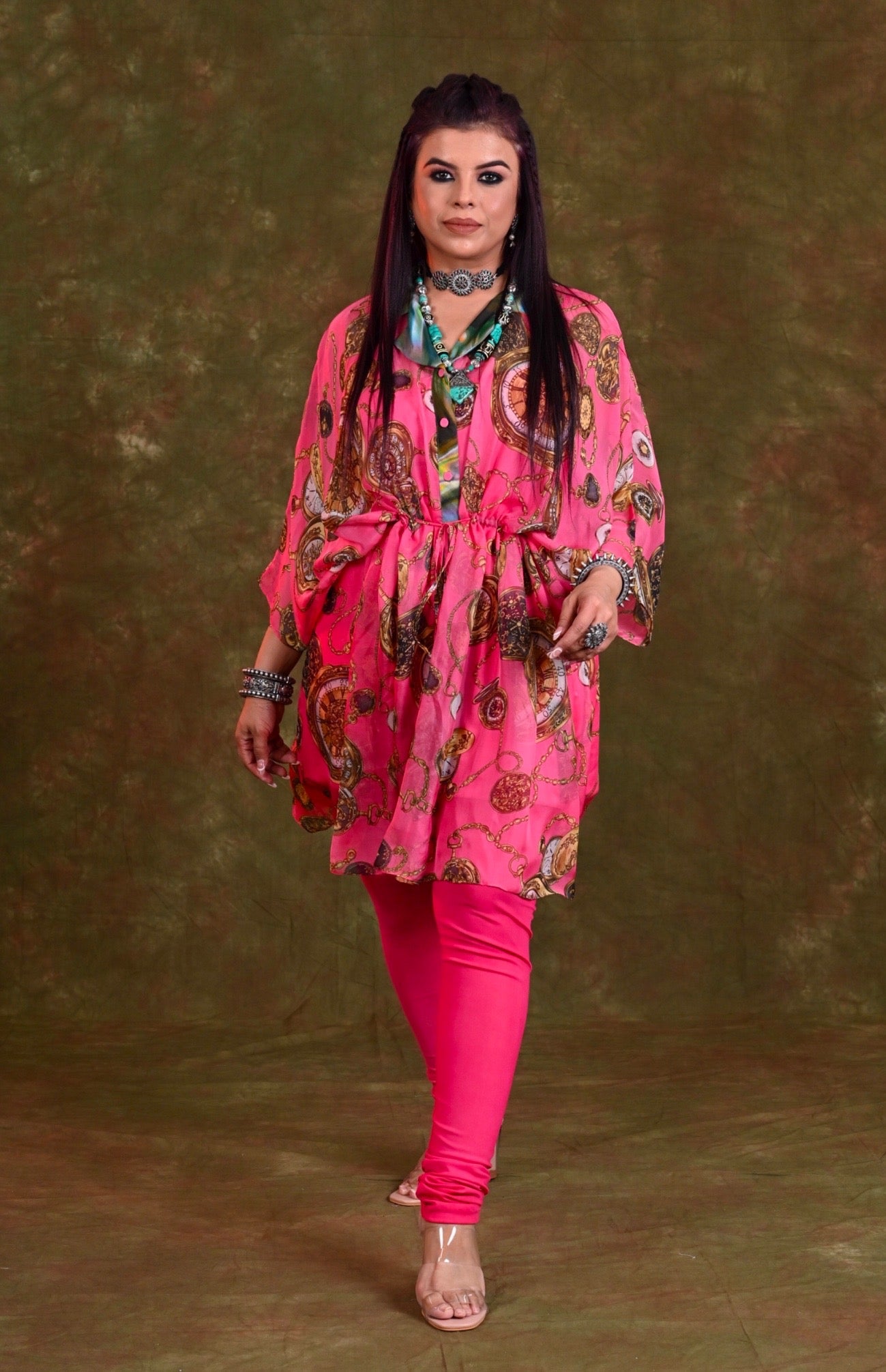 Printed Silk Chiffon Kaftan