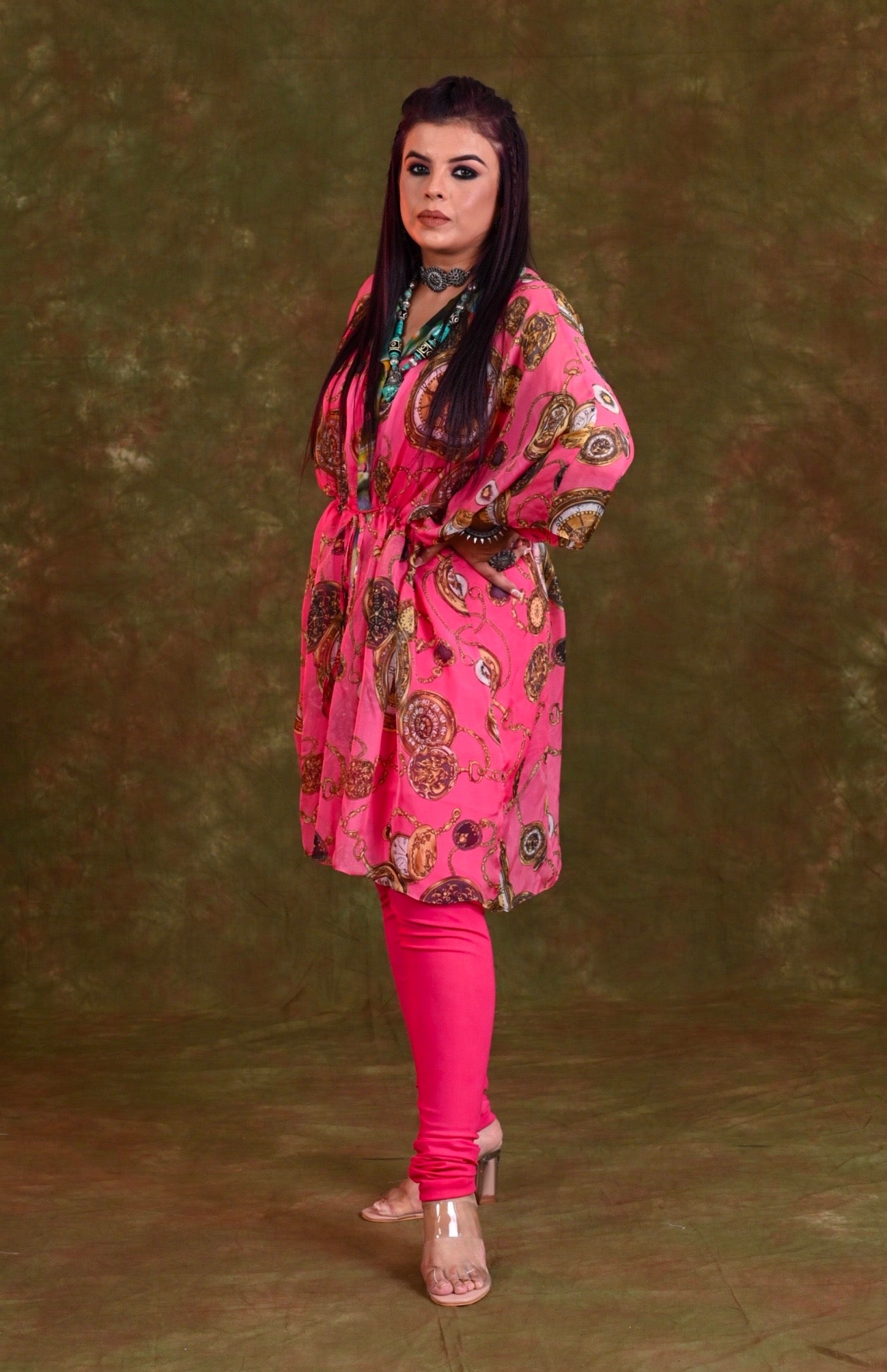 Printed Silk Chiffon Kaftan