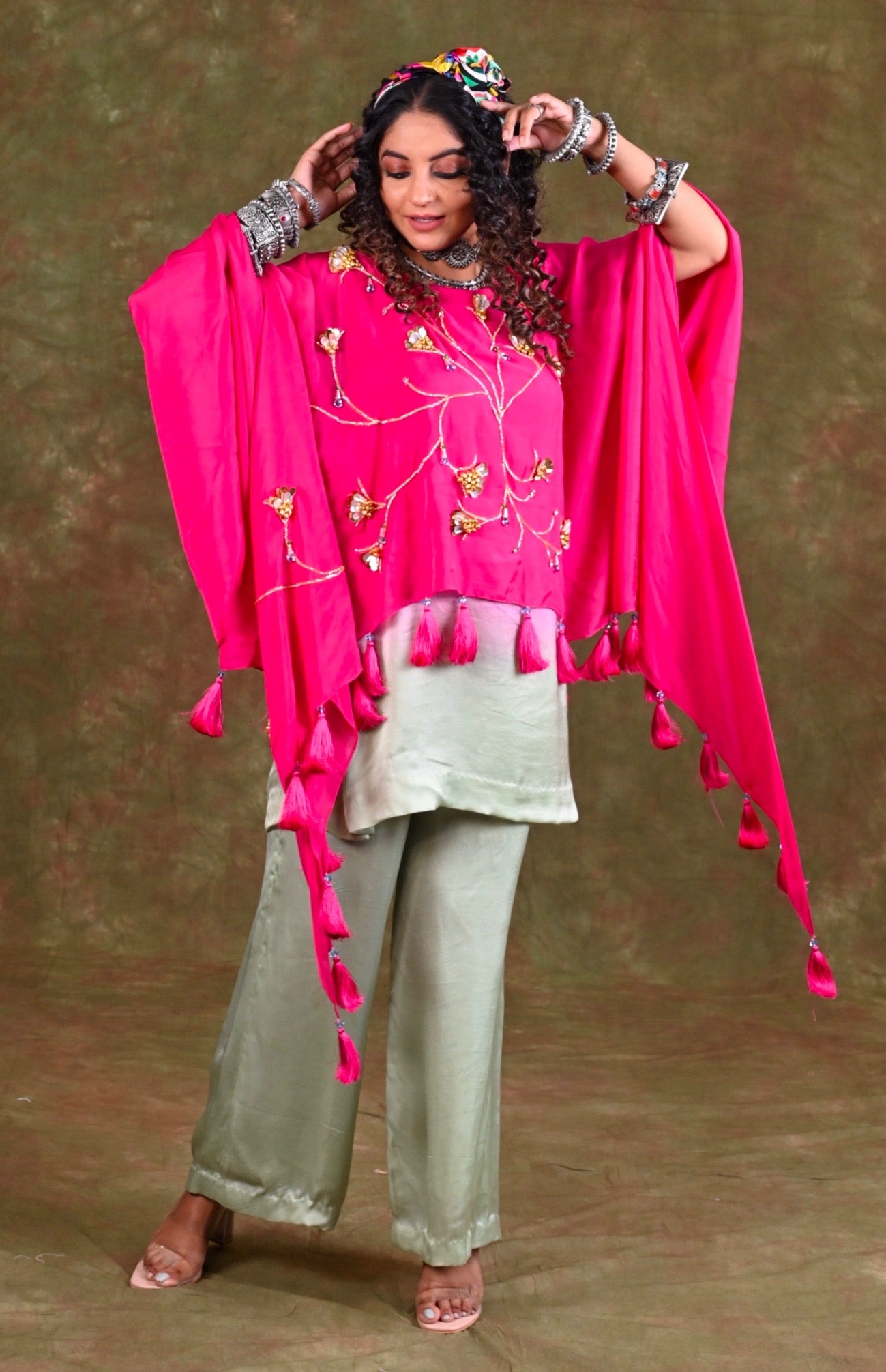 Double Layer Boho Kaftan Co-ord Set