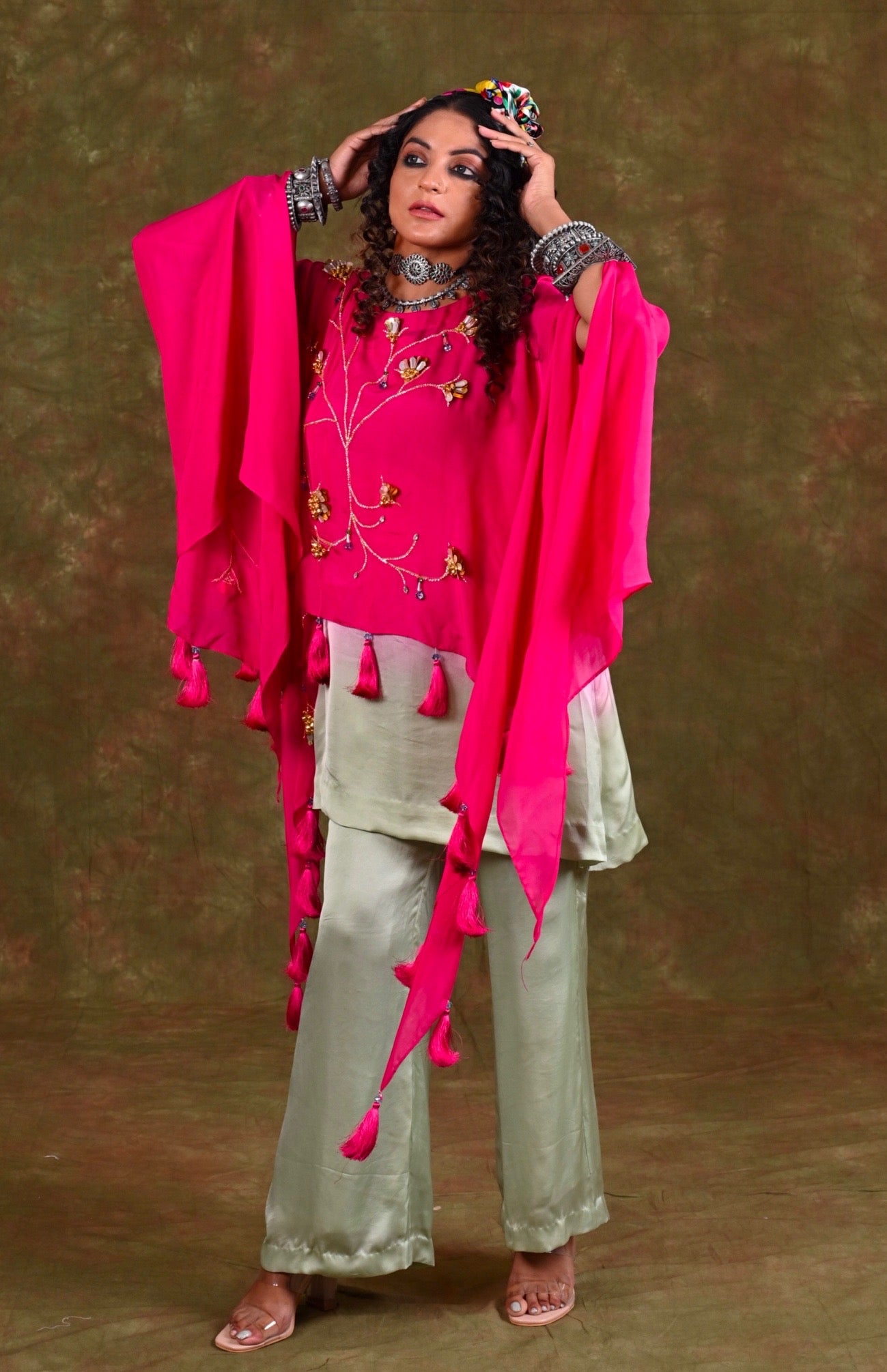Double Layer Boho Kaftan Co-ord Set