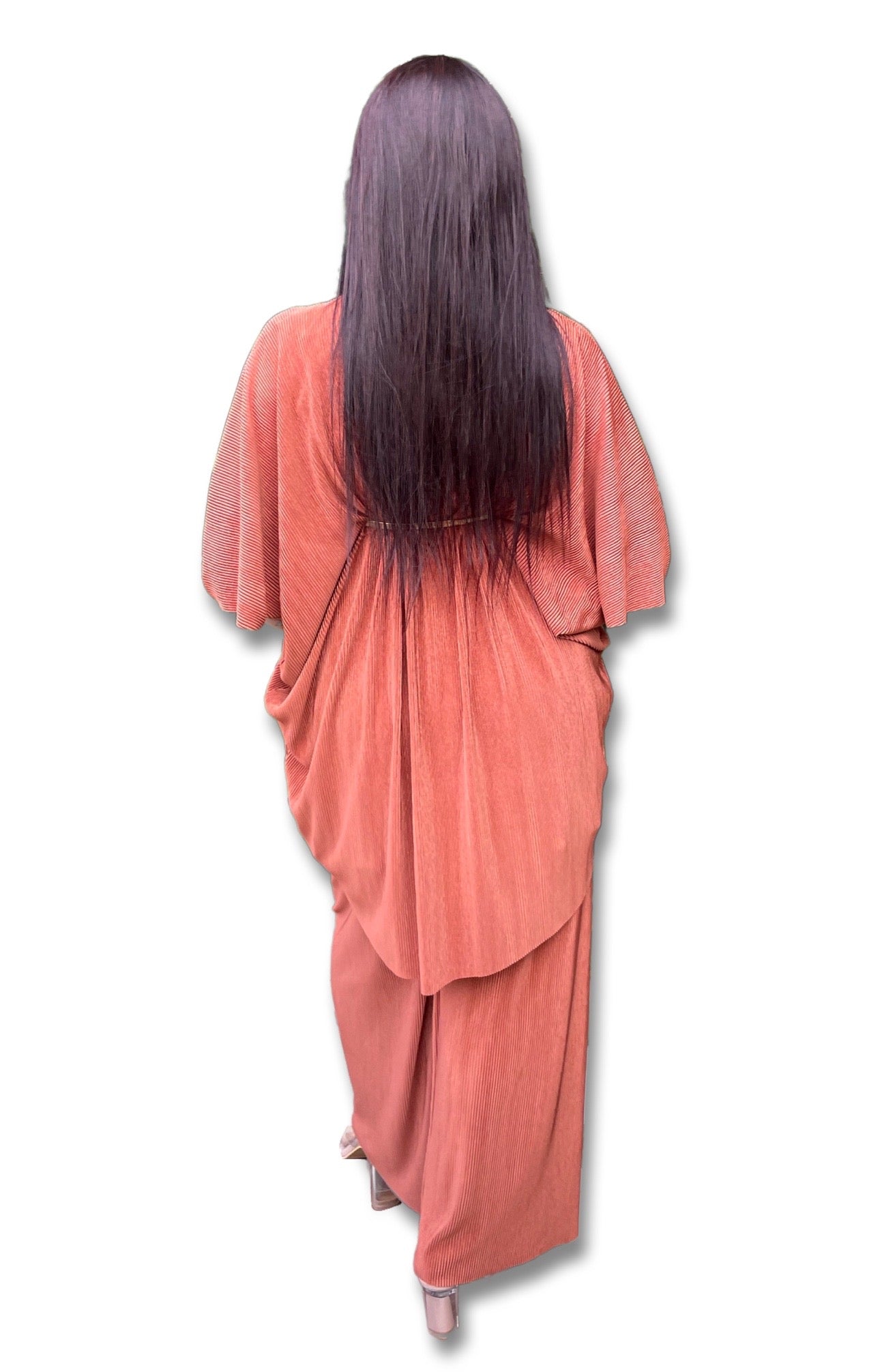 Electro Pleated Kaftan Co-ord Set