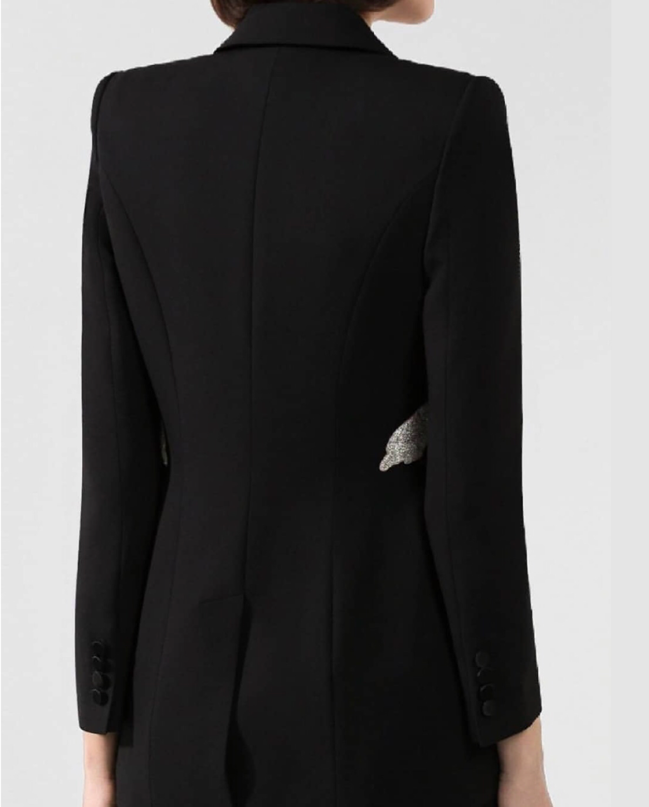 Black Embroidered Blazer