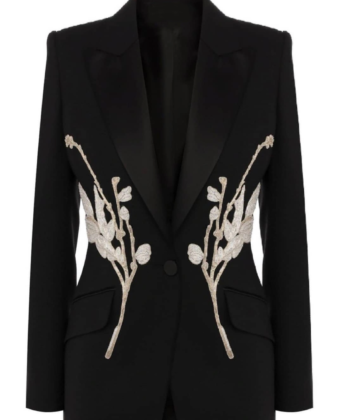 Black Embroidered Blazer