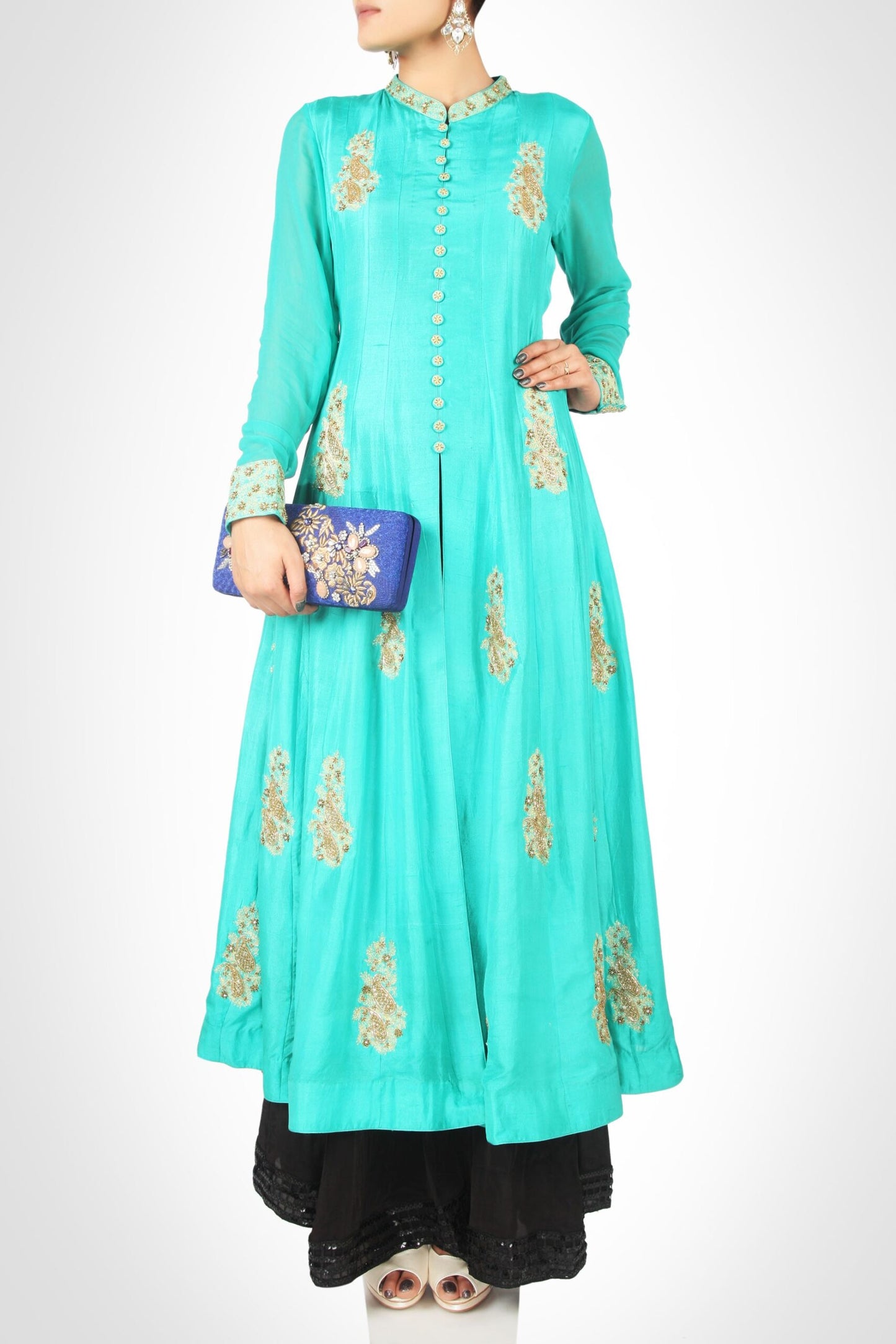 Aqua Blue Anarkali