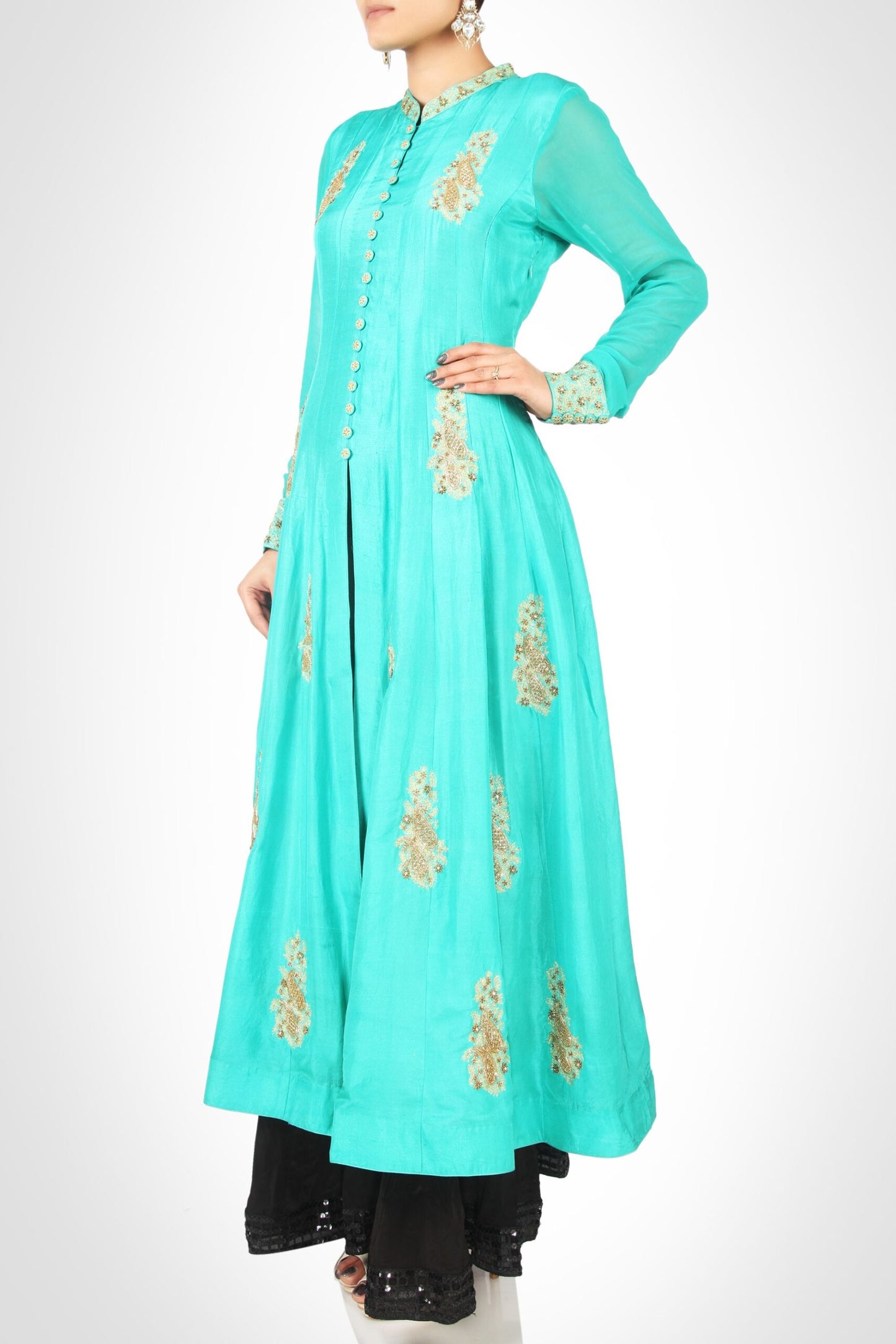 Aqua Blue Anarkali