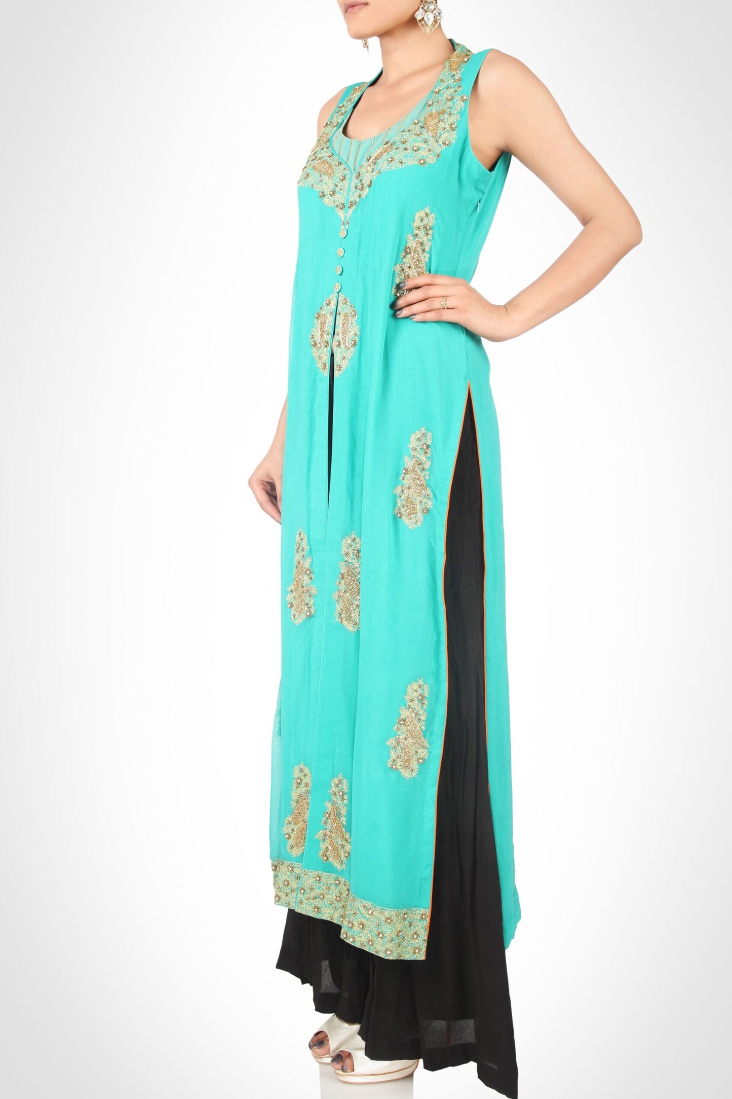 Georgette Sharara Suit With Tilla Paisleys