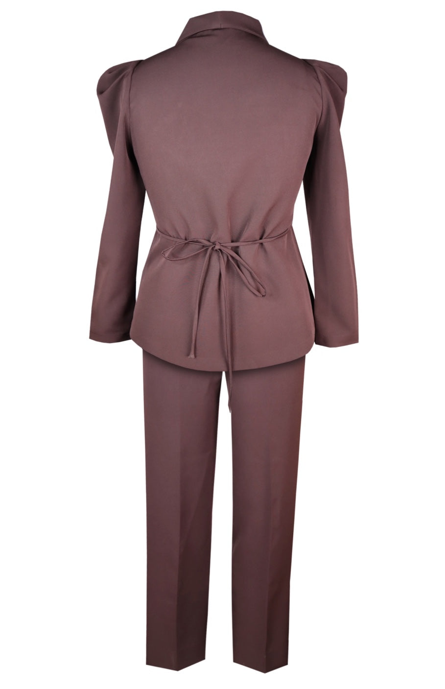 Glasswing Double Breast Co-ord Set - BROWN