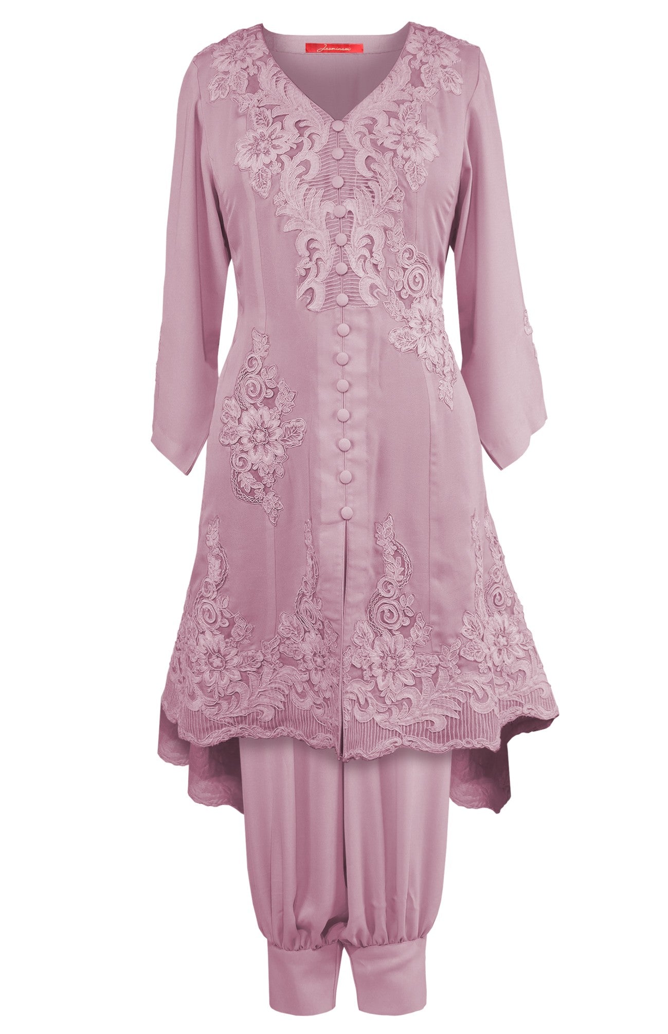 Tone On Tone Embroidery Short Anarkali