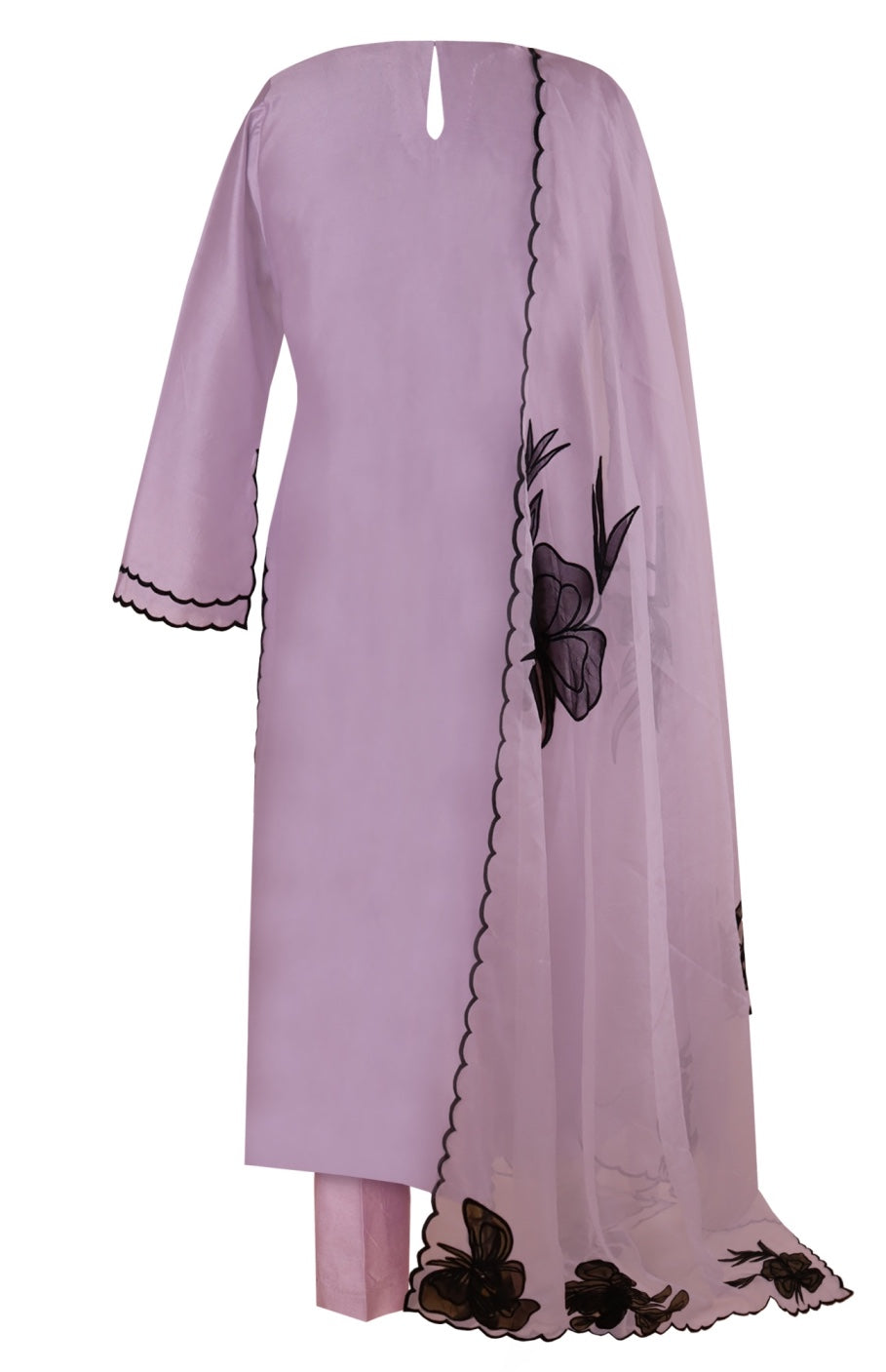 Kora Silk Kalidar Suit - MAUVE