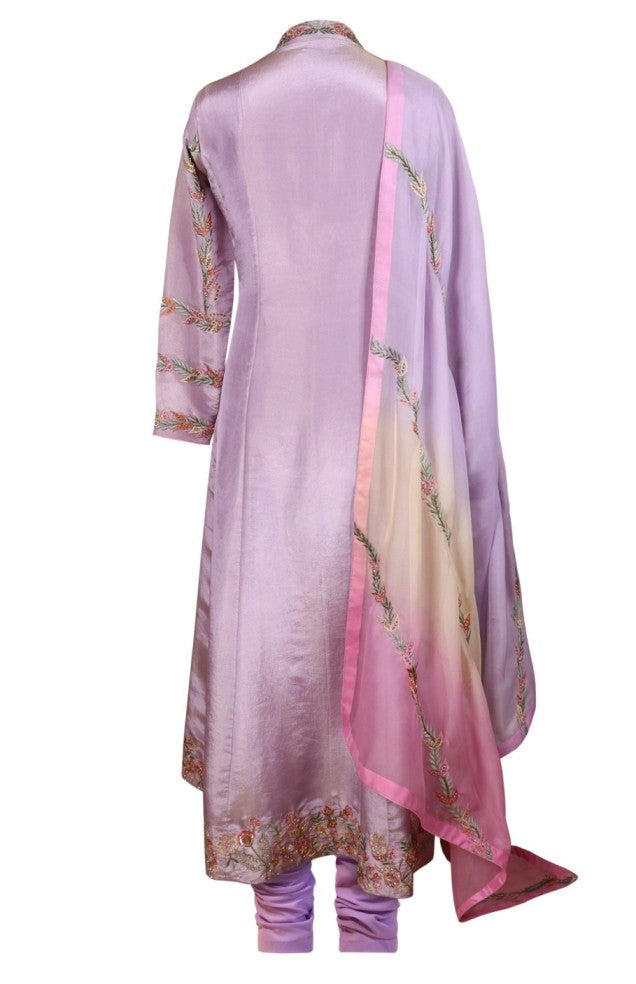Tissue Organza Anarkali - LILAC