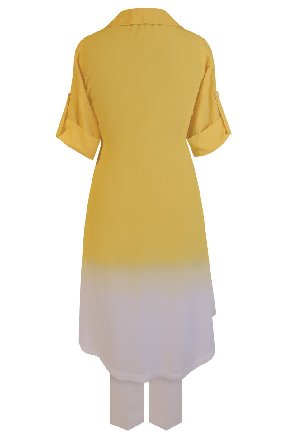 Ombré Kurta Set With Collar