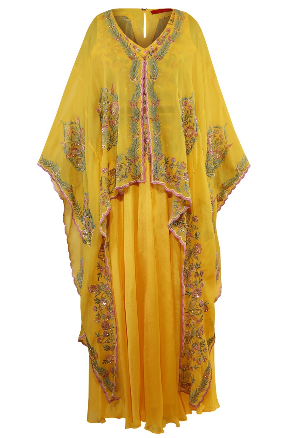 Cape Dress With Sharara