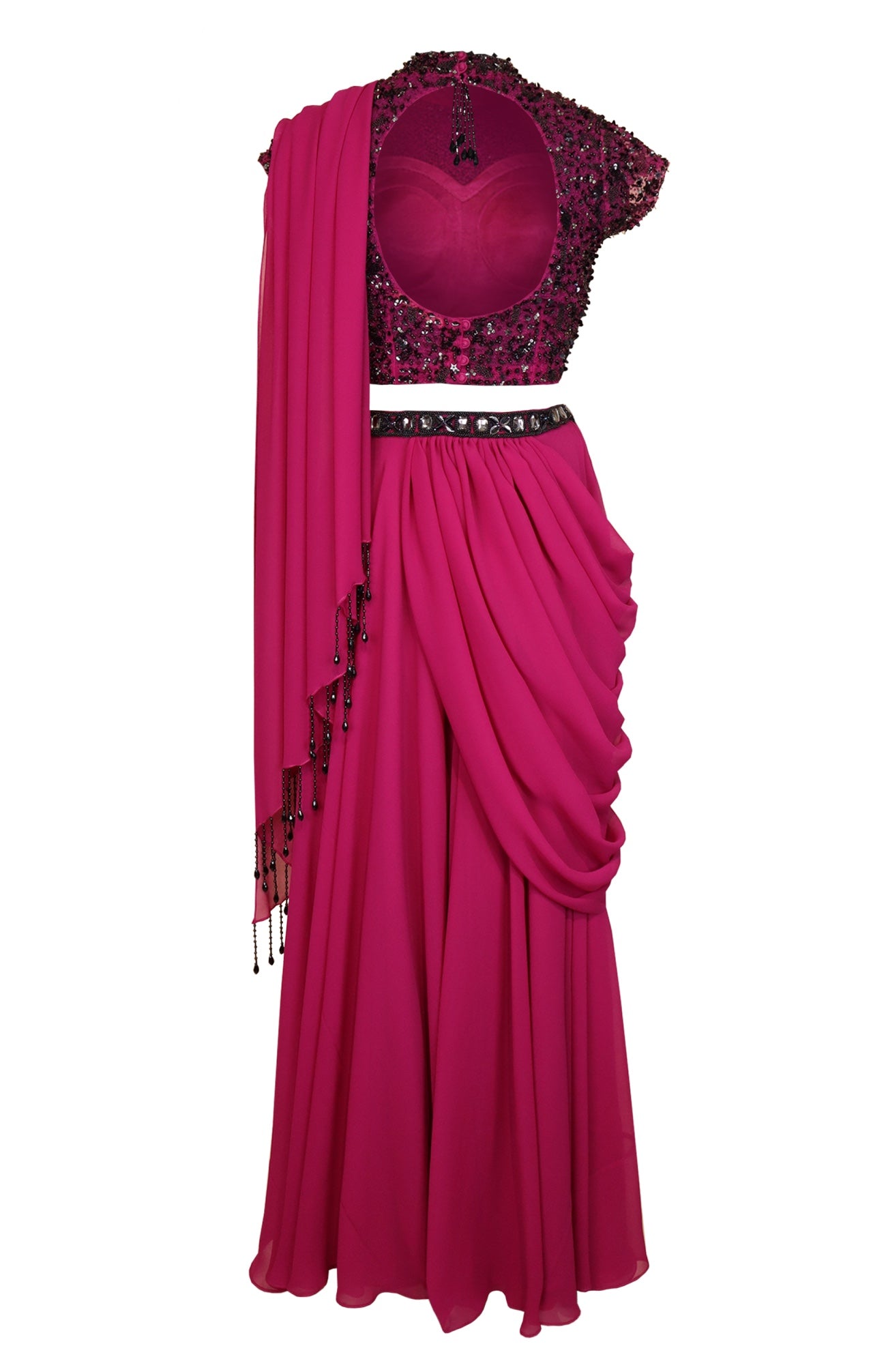 Draped Sharara Saree