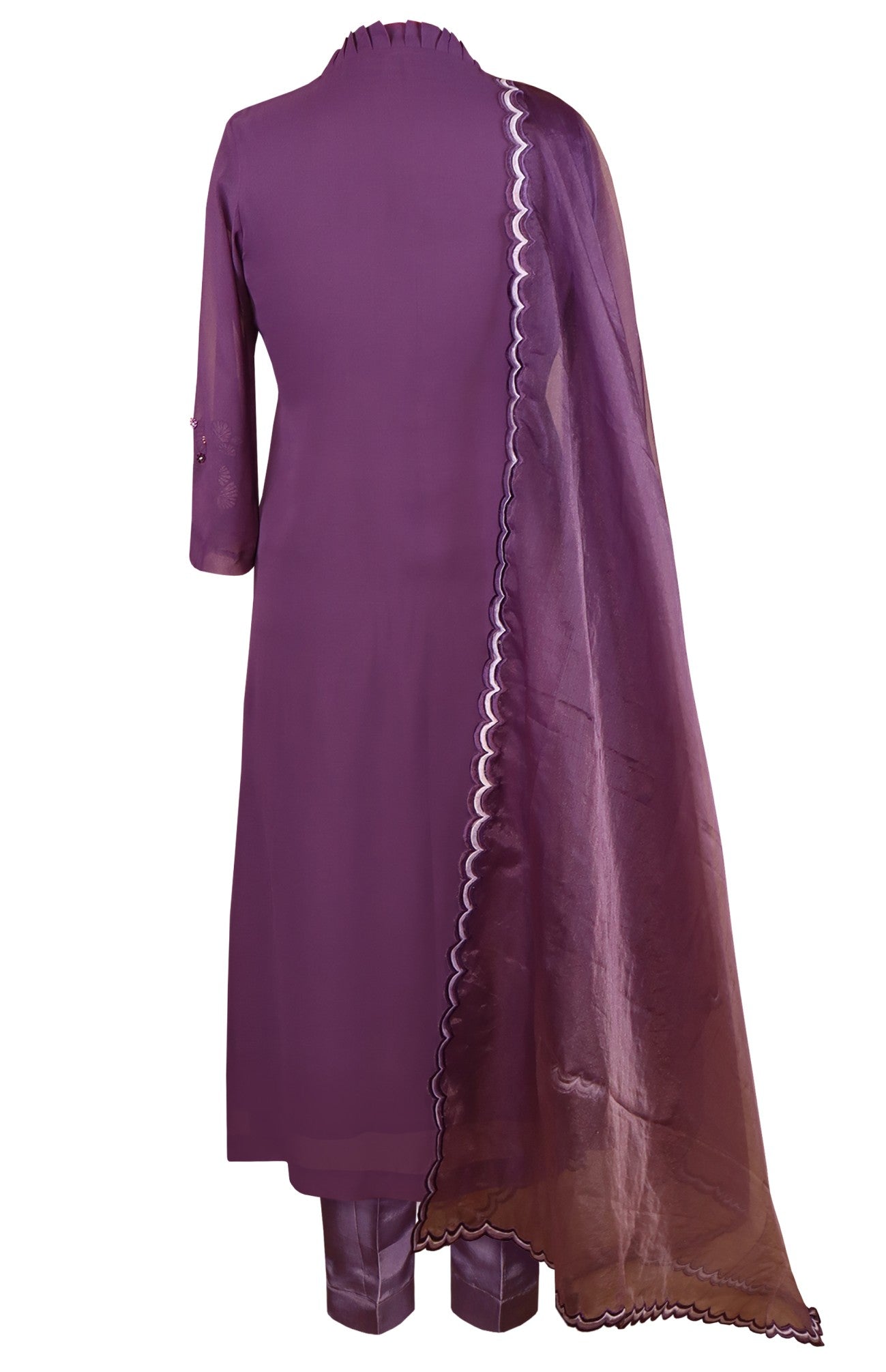 Oyster Mushrooms Georgette Suit