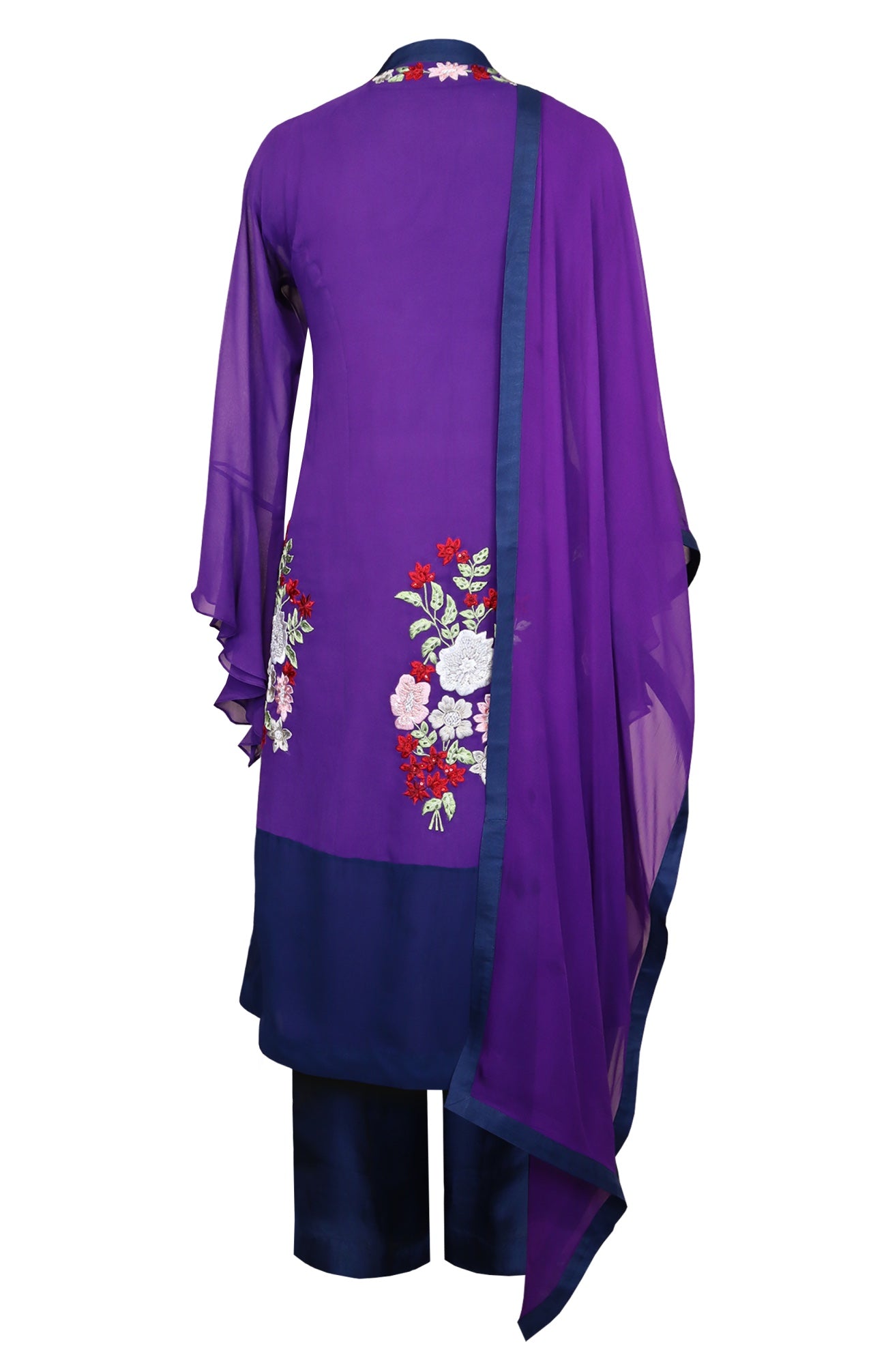 Colour Block Kalidar Suit