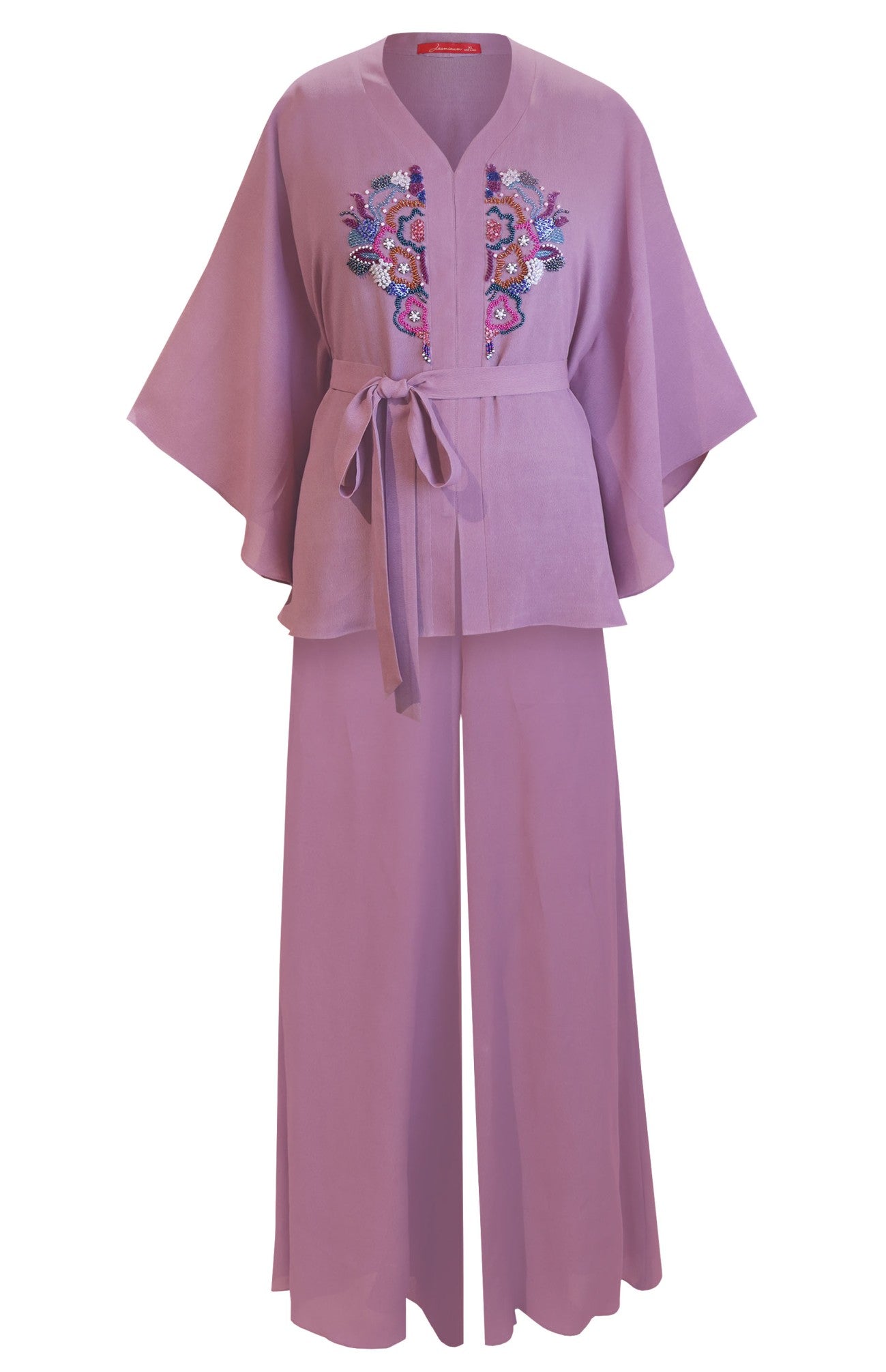 Mauve Poncho Co-ord Set