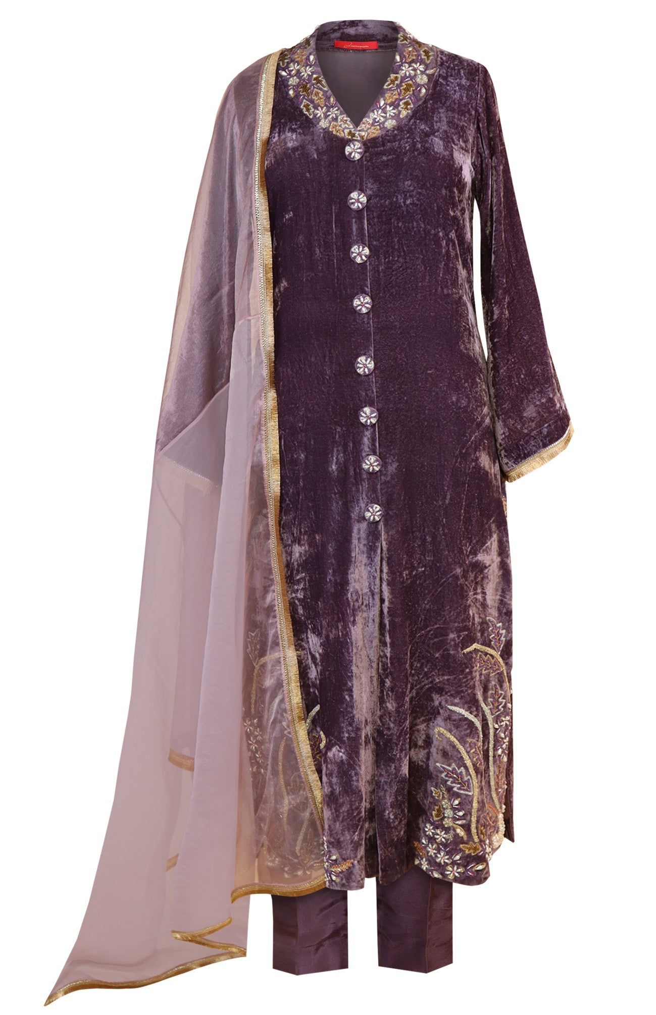 Velvet Suit With Shawl Collar
