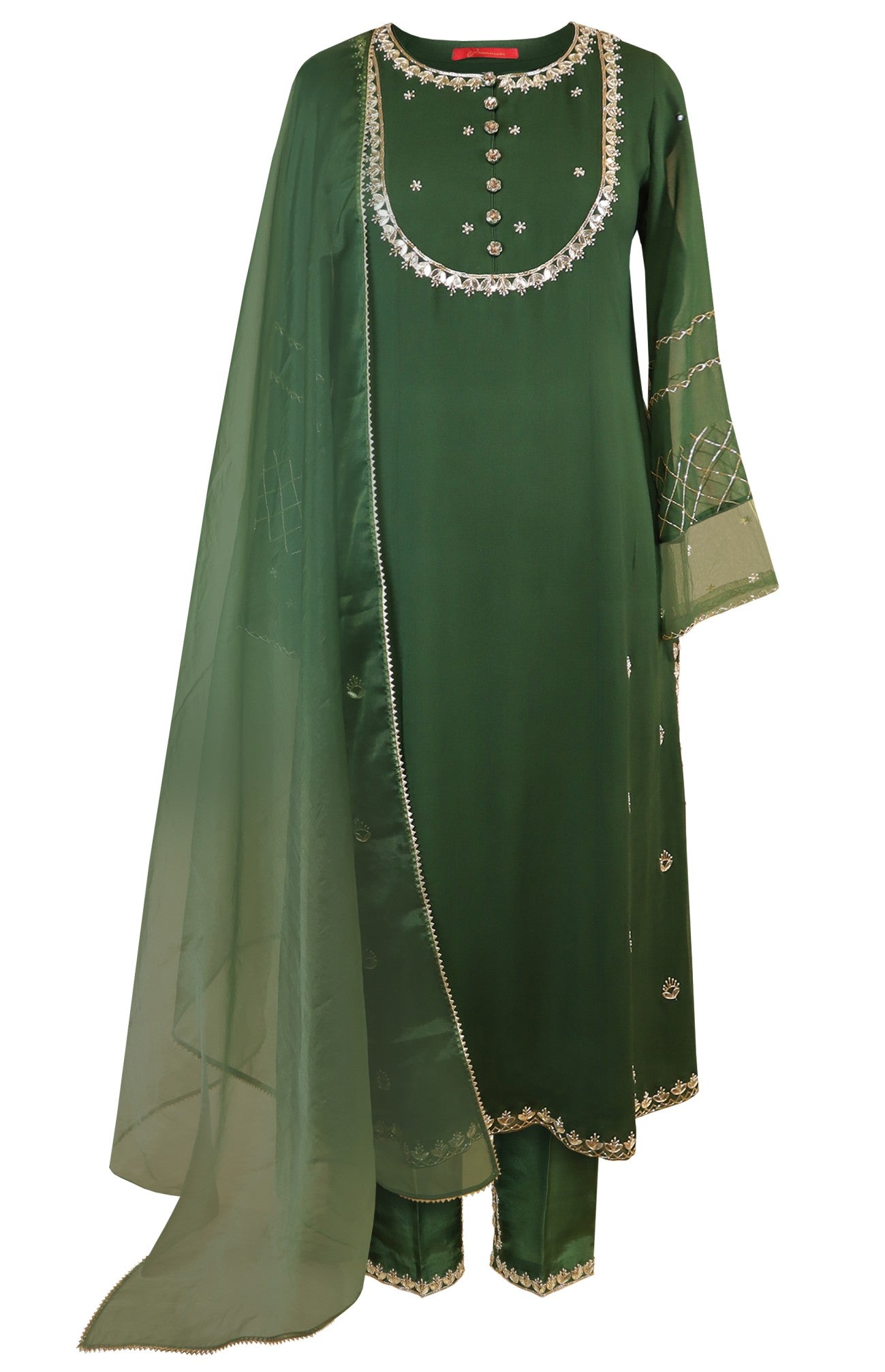 Georgette Suit With Gota Patti Embroidery