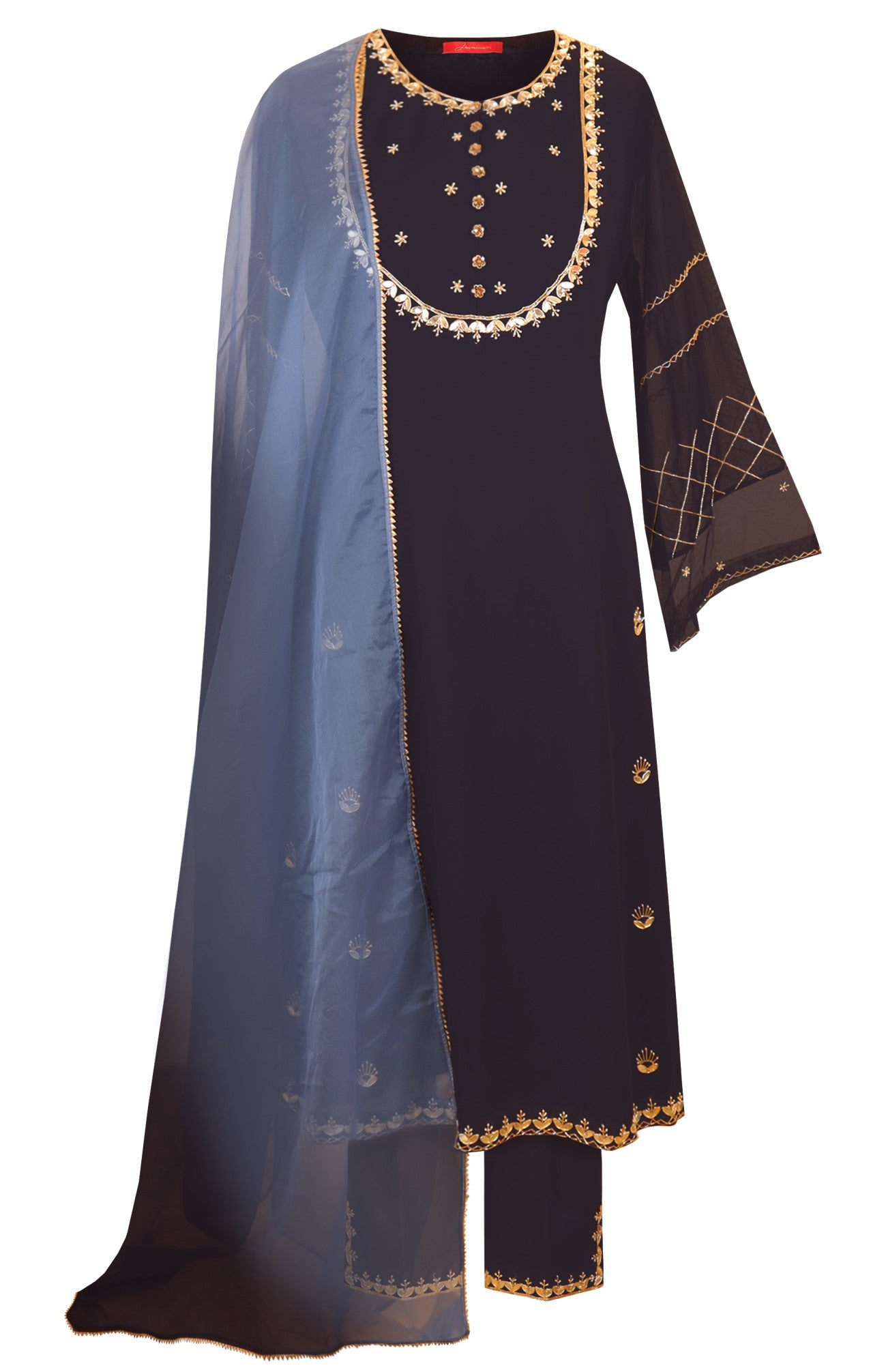 Georgette Suit With Gota Patti Embroidery