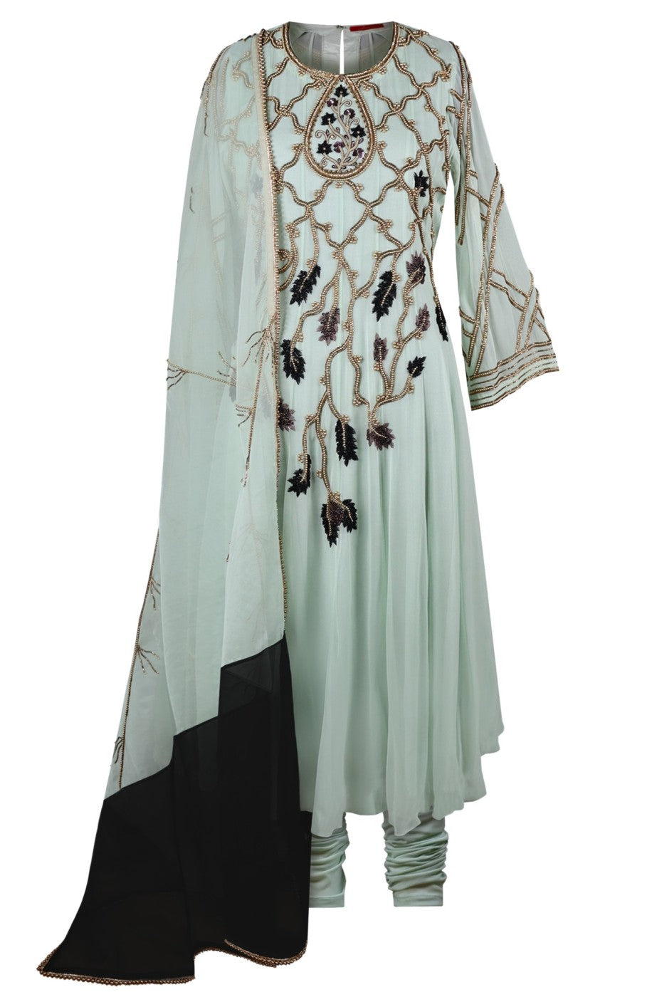 Georgette Anarkali With Pearl Embroidery