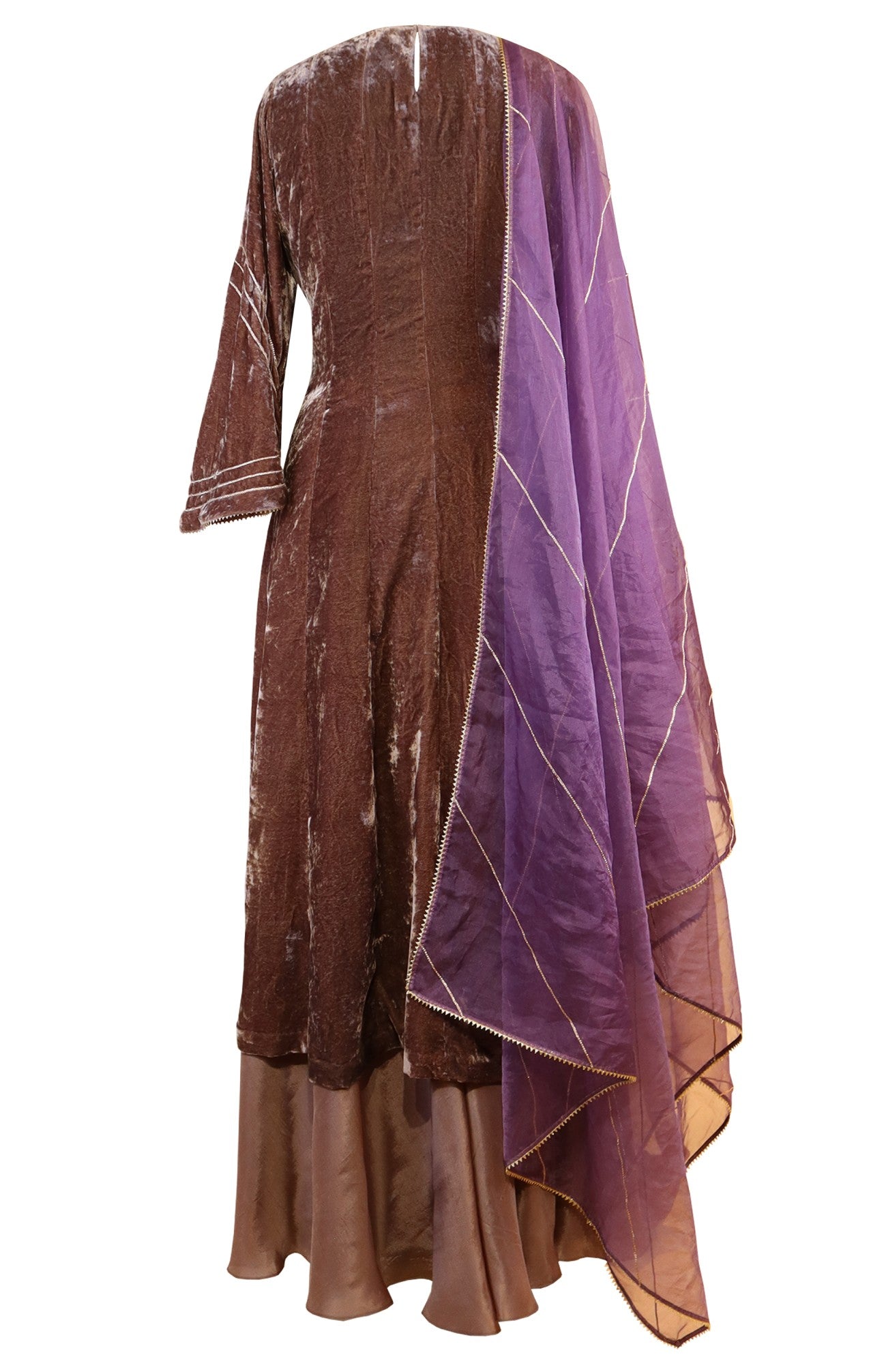 Velvet Anarkali With Sharara