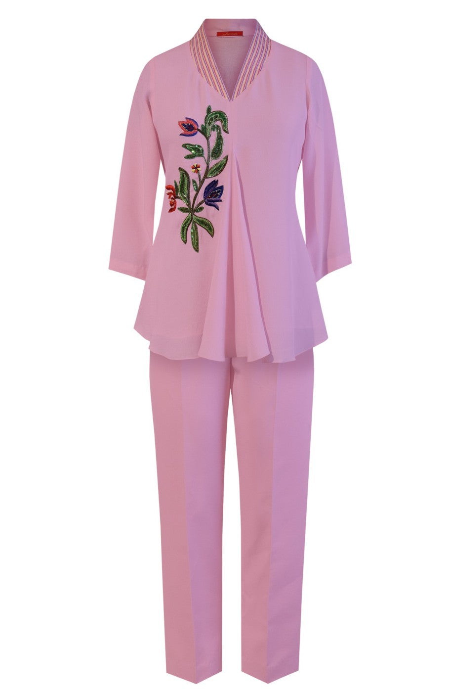 Multicoloured Embroidery Co-ord Set