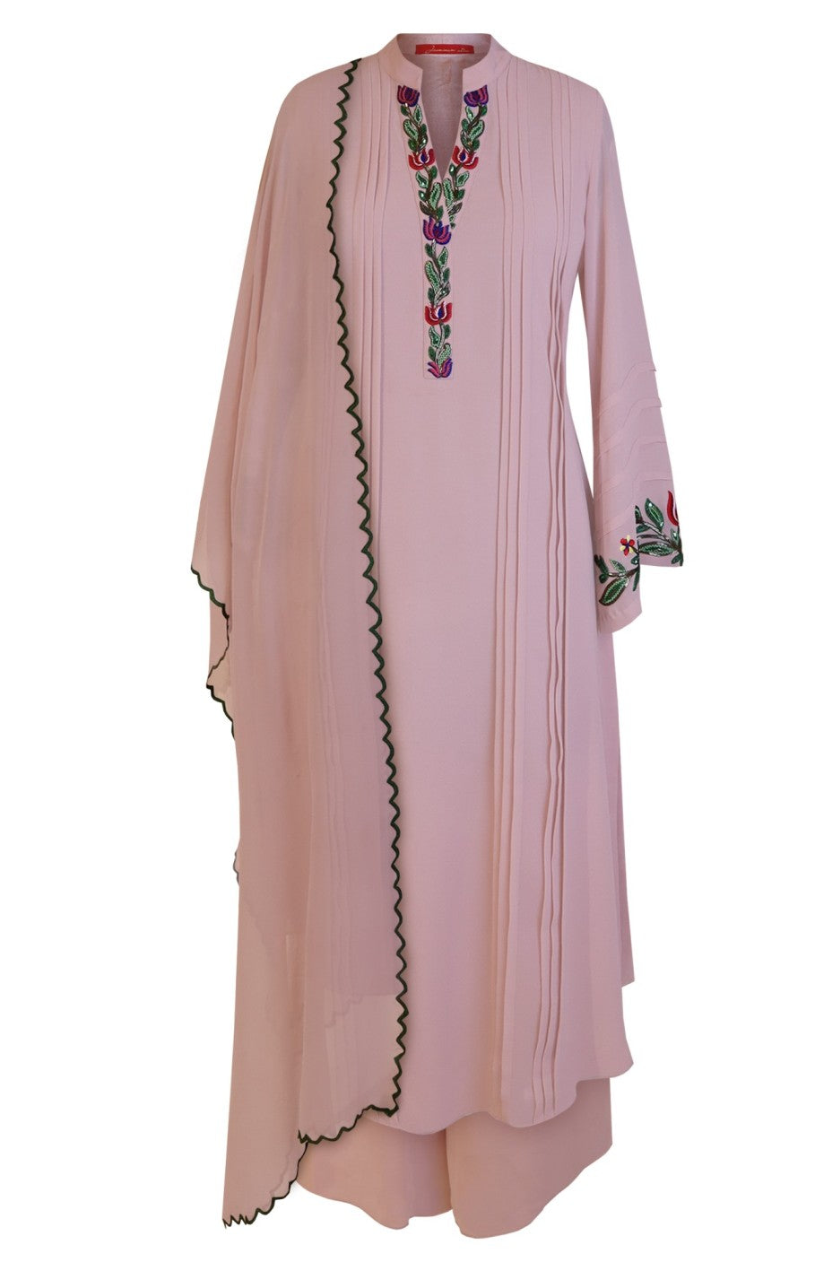 Multicoloured Embroidery Georgette Suit