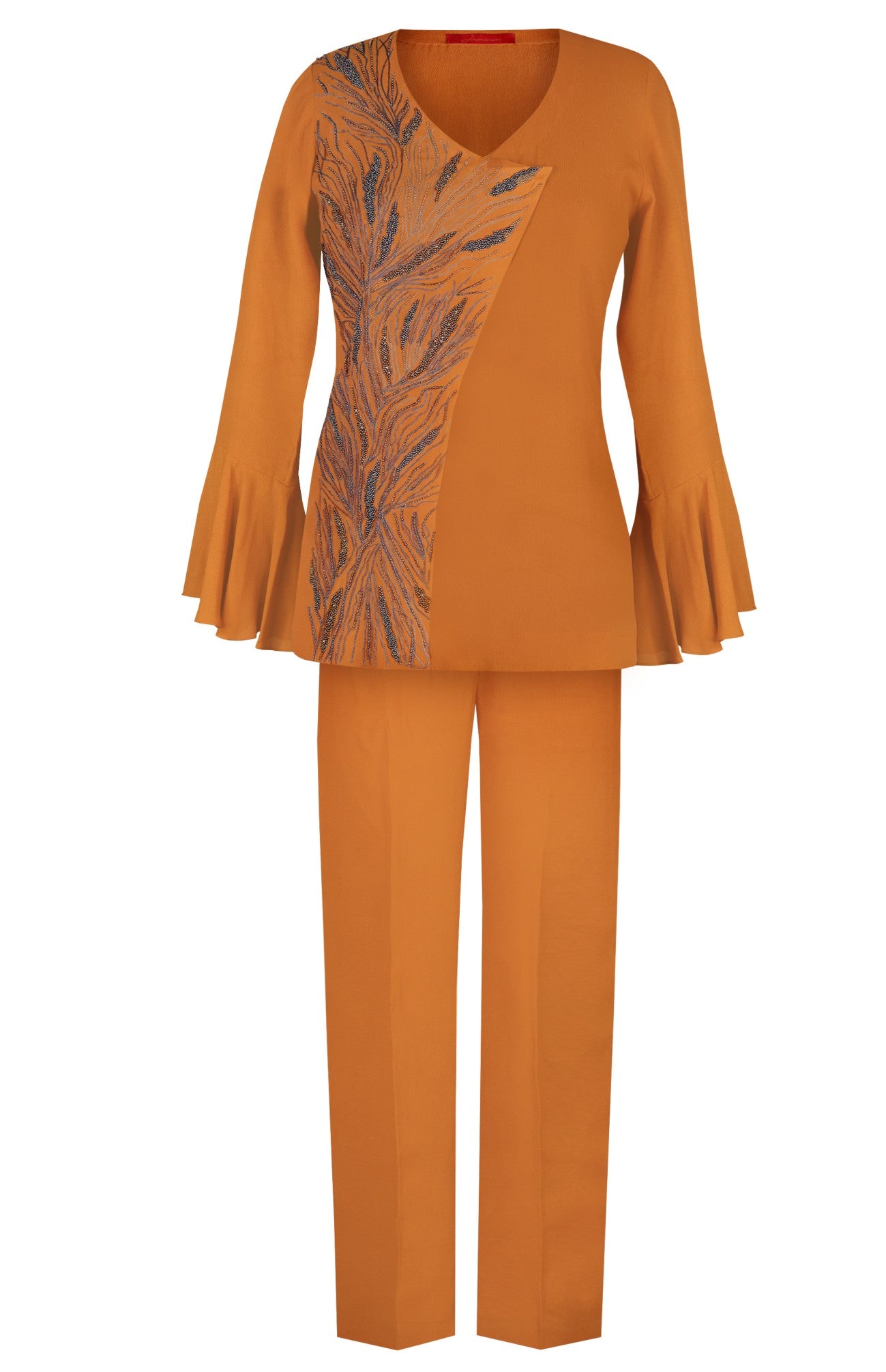 Mustard Crepe Co-ord Set