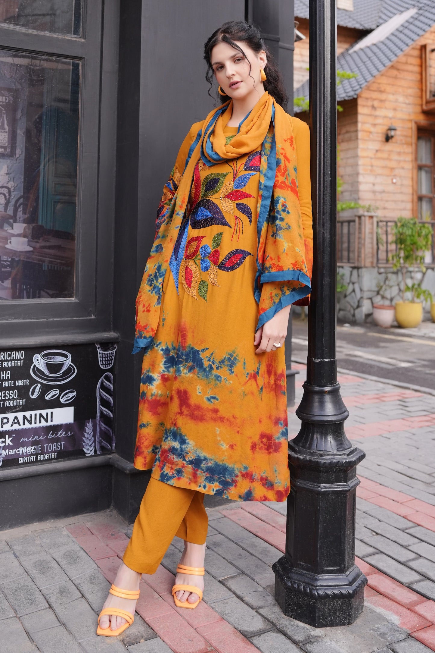 Kantha Tie & Dye Kurta Set