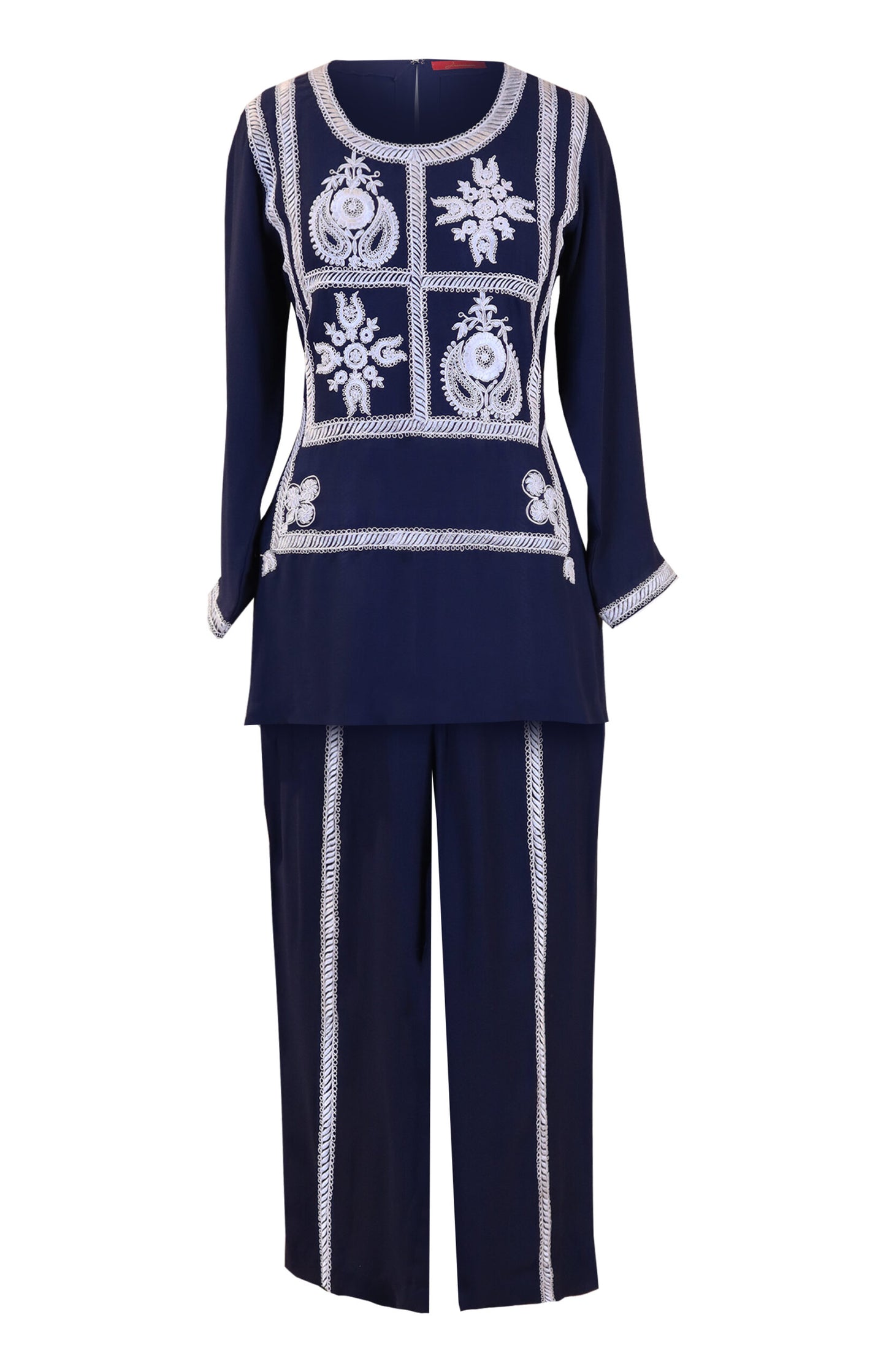 Co-ord Set With White Embroidery