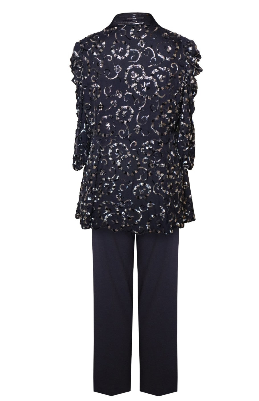 Navy Co-ord Set Nalki Embroidery