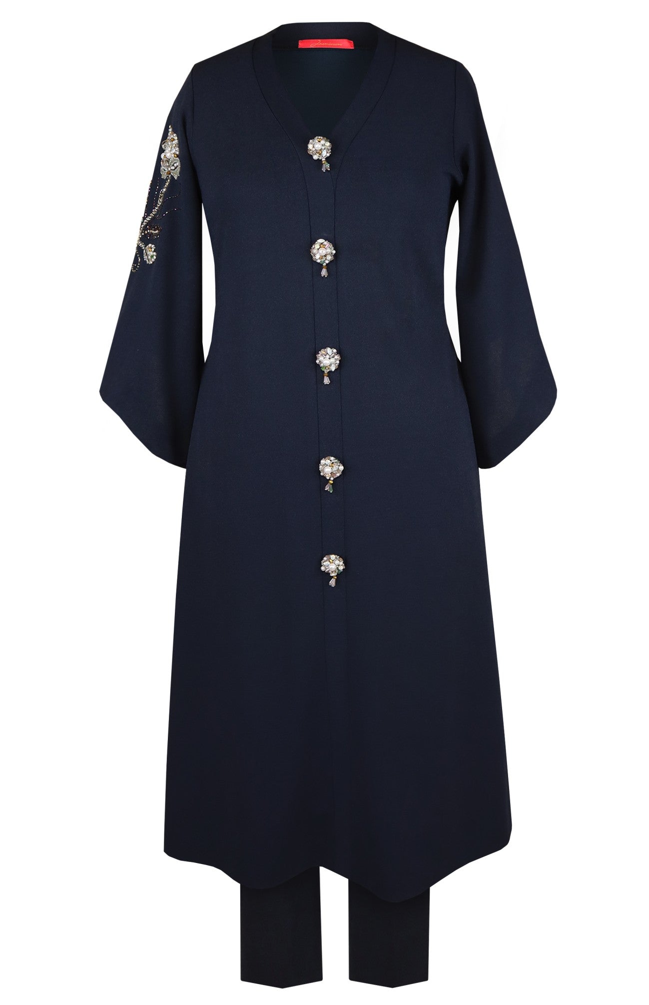 Kurta Set With 3D Embroidered Sleeve