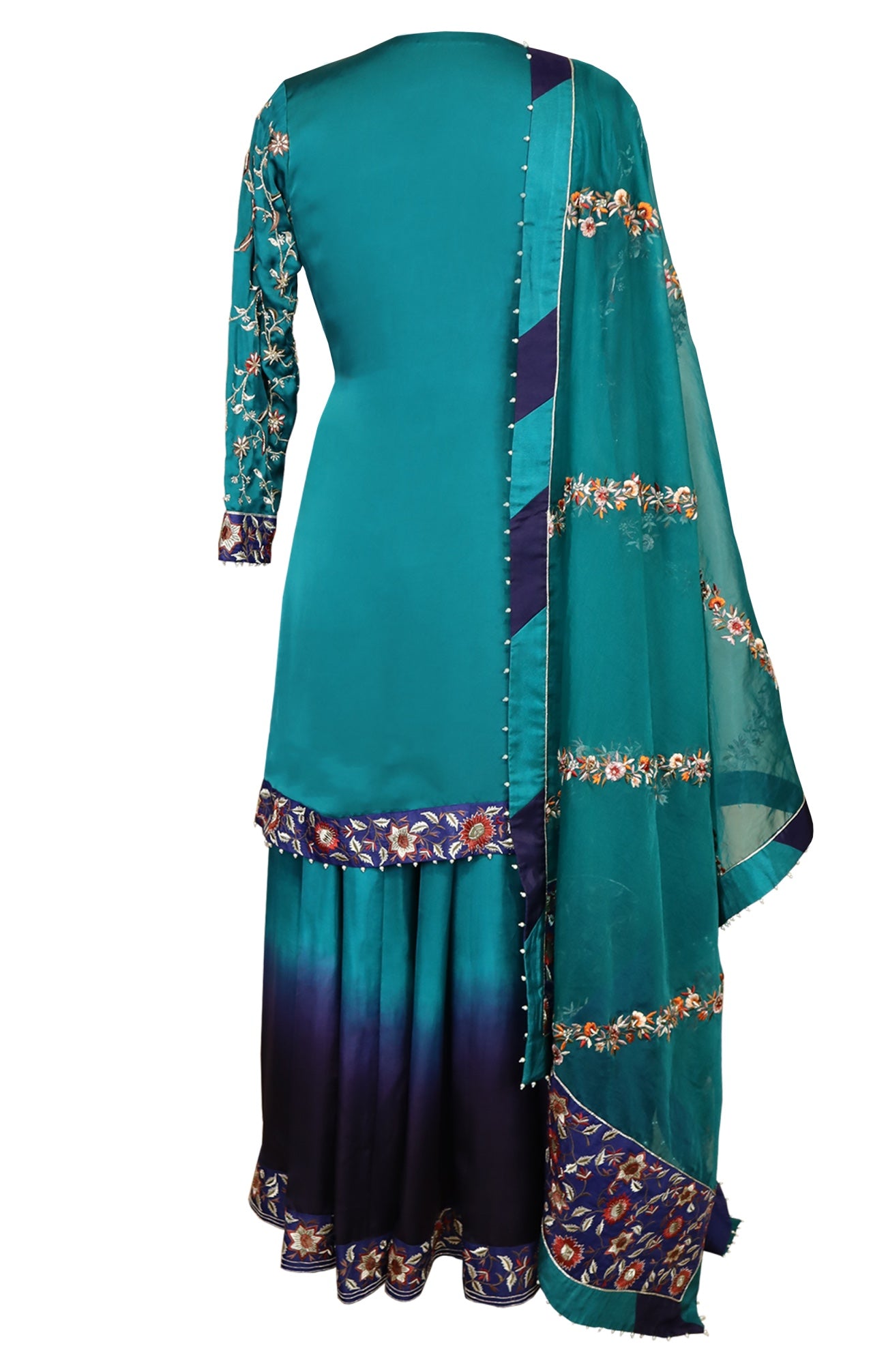 Short Shirt With Ombré Sharara
