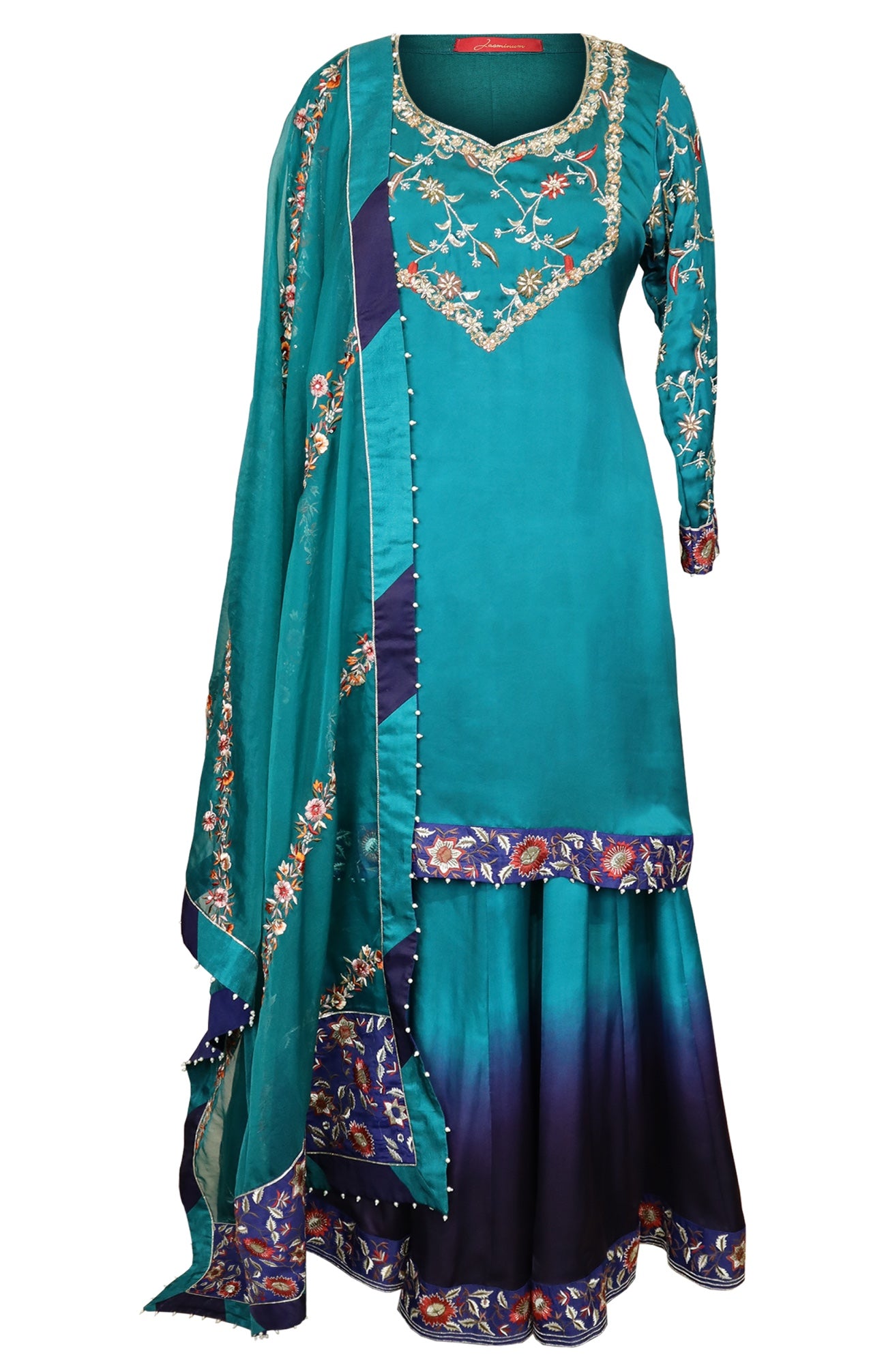 Short Shirt With Ombré Sharara