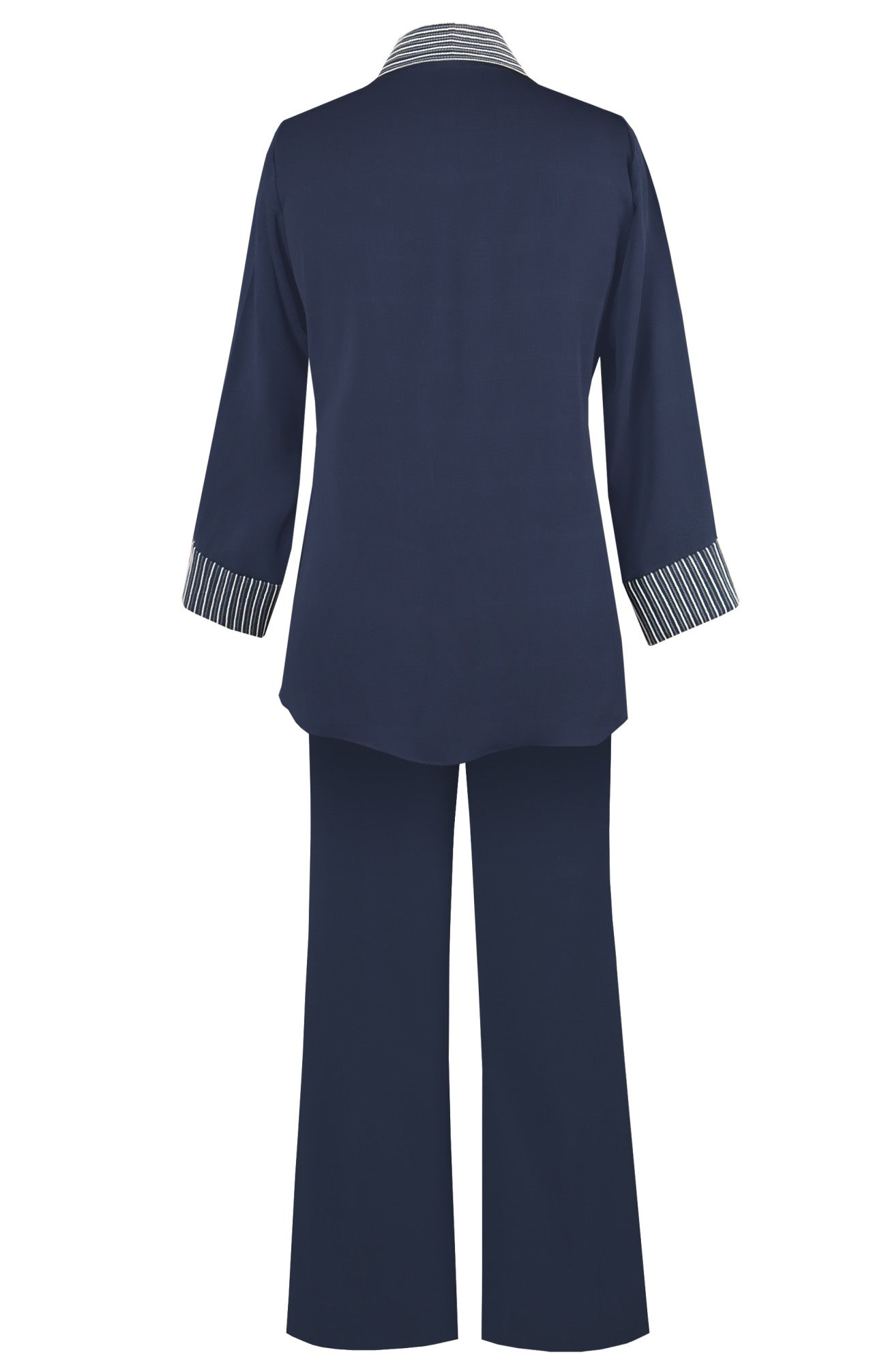 Palm Leaves Co-ord Set - NAVY