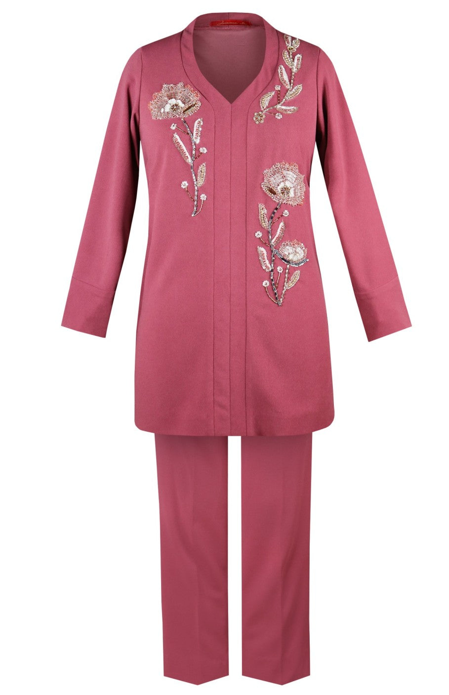 Short Kurta Set - OLD ROSE