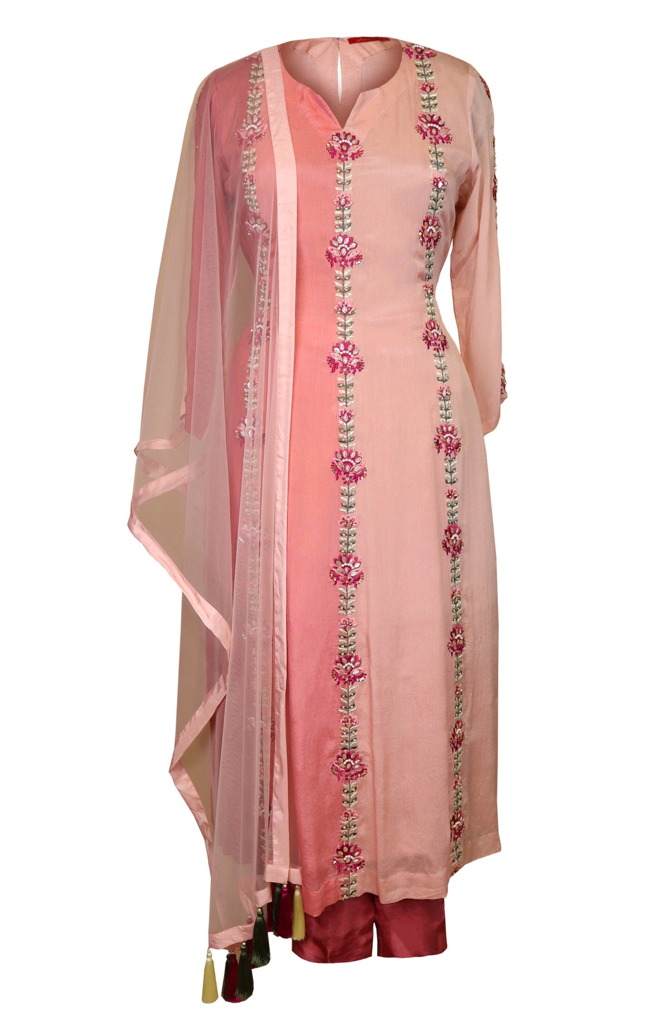 Multi Panel Chiffon Suit