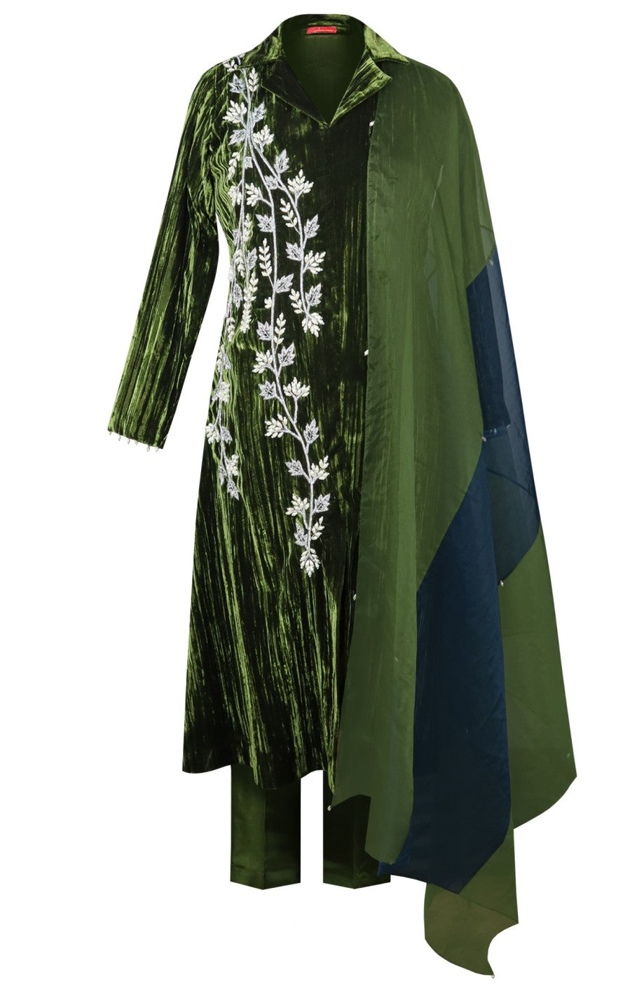 Grape Vine Crinkled Velvet Suit