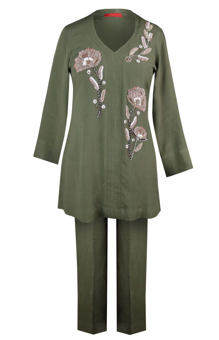 Short Crepe Kurta Set